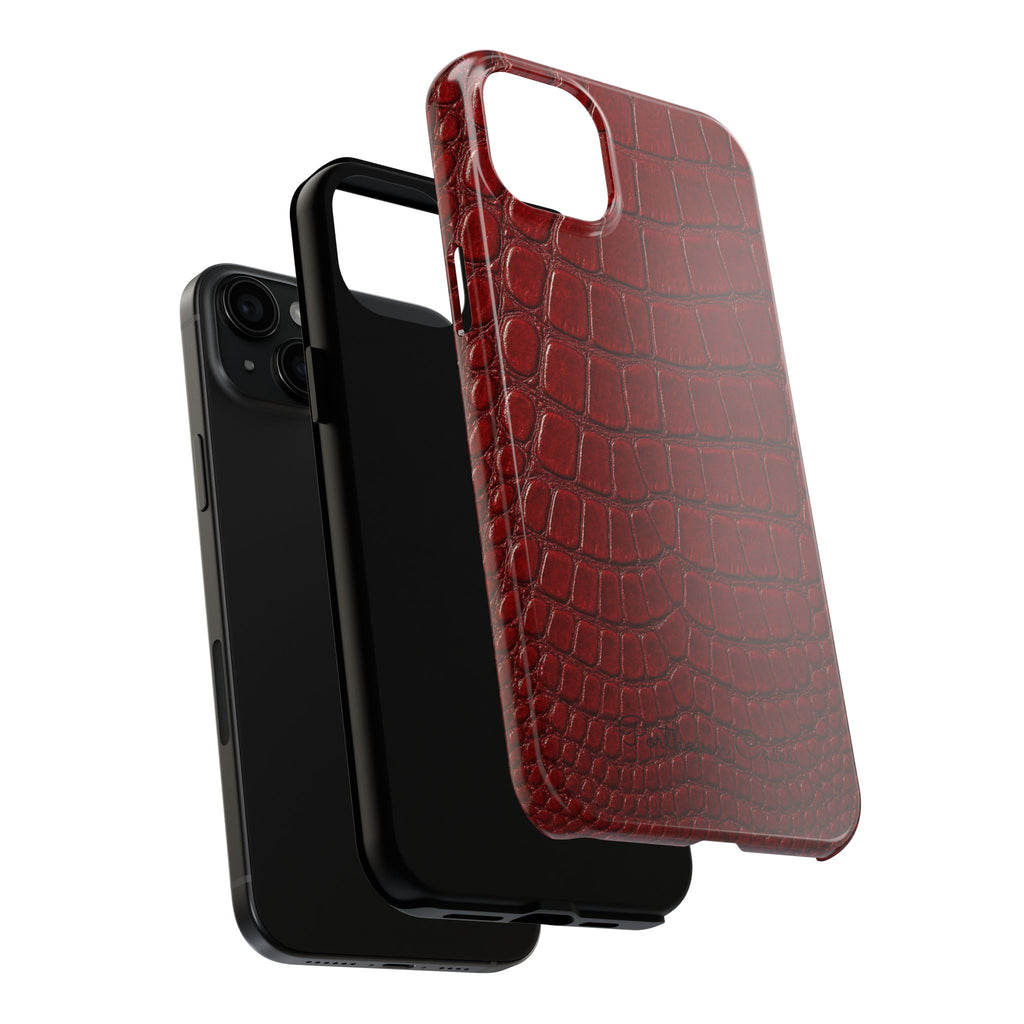 Red Crocodile Skin
