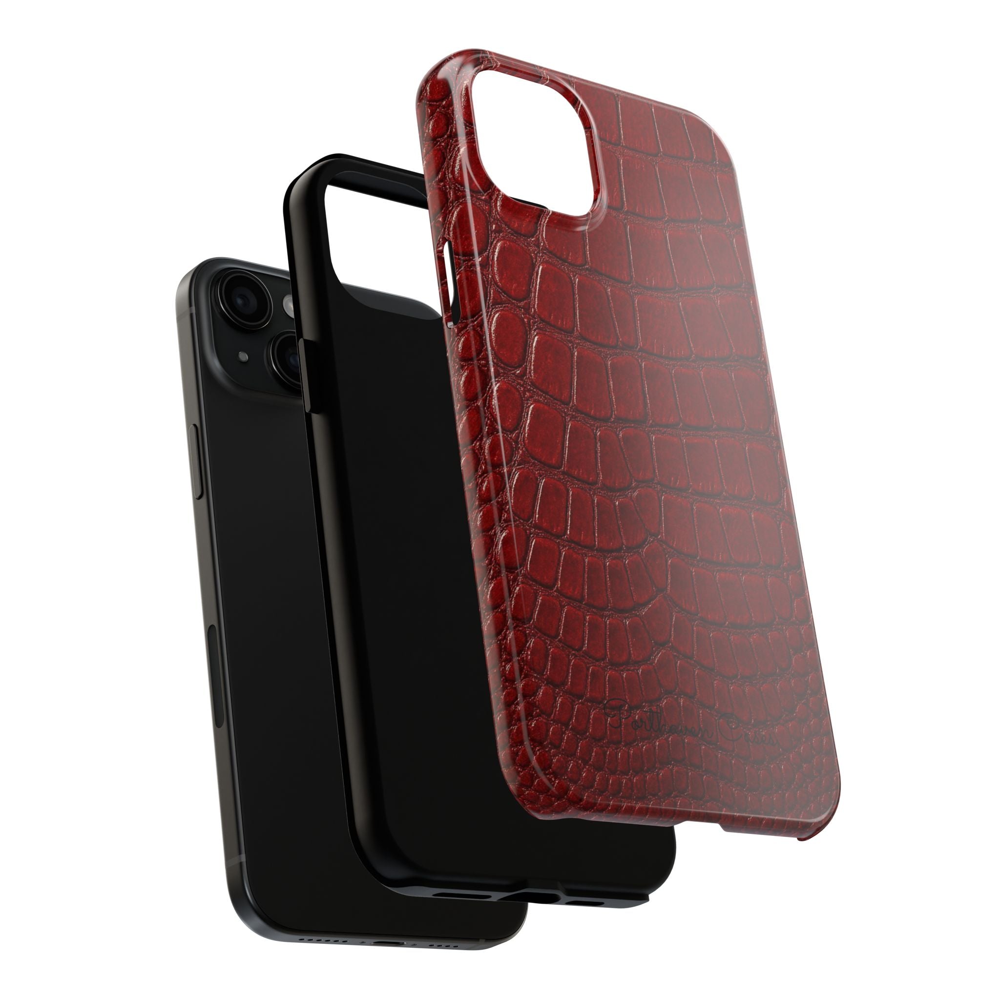 Red Crocodile Skin