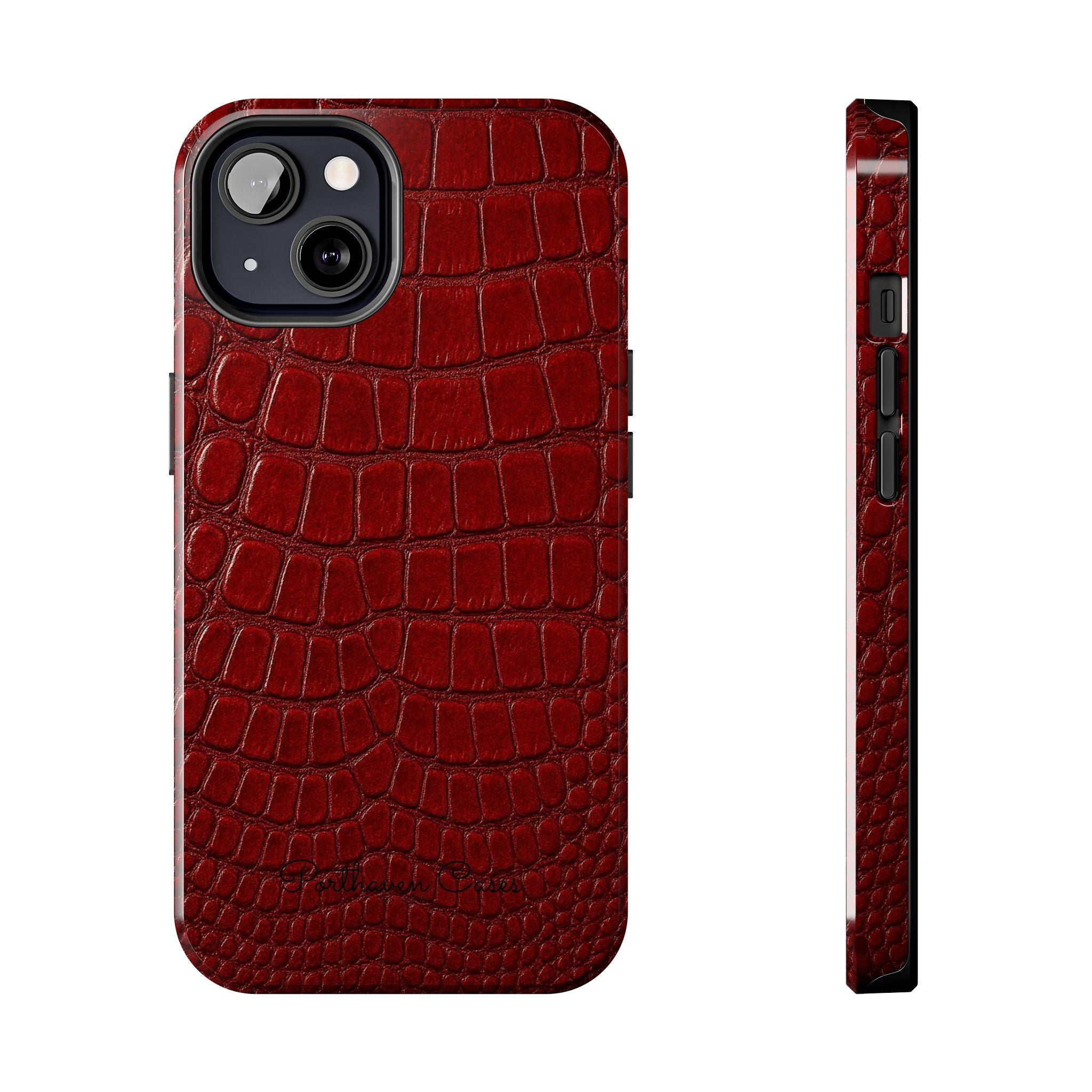 Red Crocodile Skin