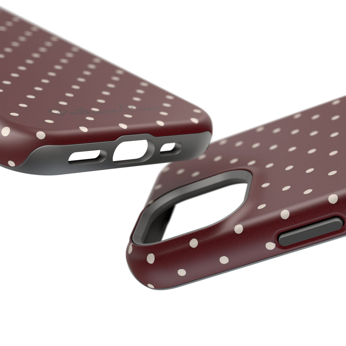 BURGUNDY POLKA DOTS