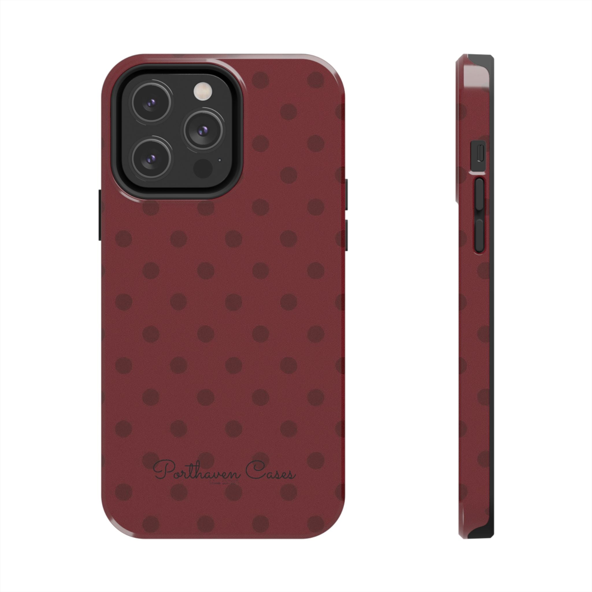 BURGUNDY POLKA DOTS