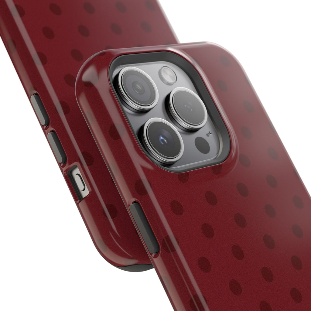 BURGUNDY POLKA-DOTS