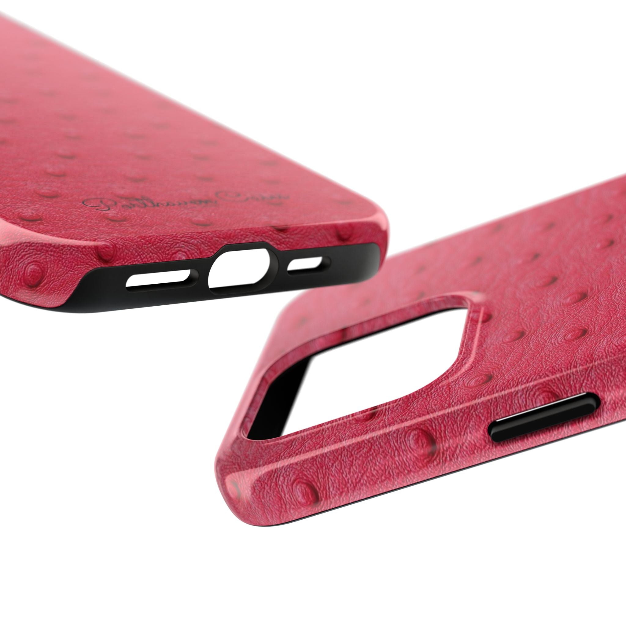 Hot Pink Ostrich Leather