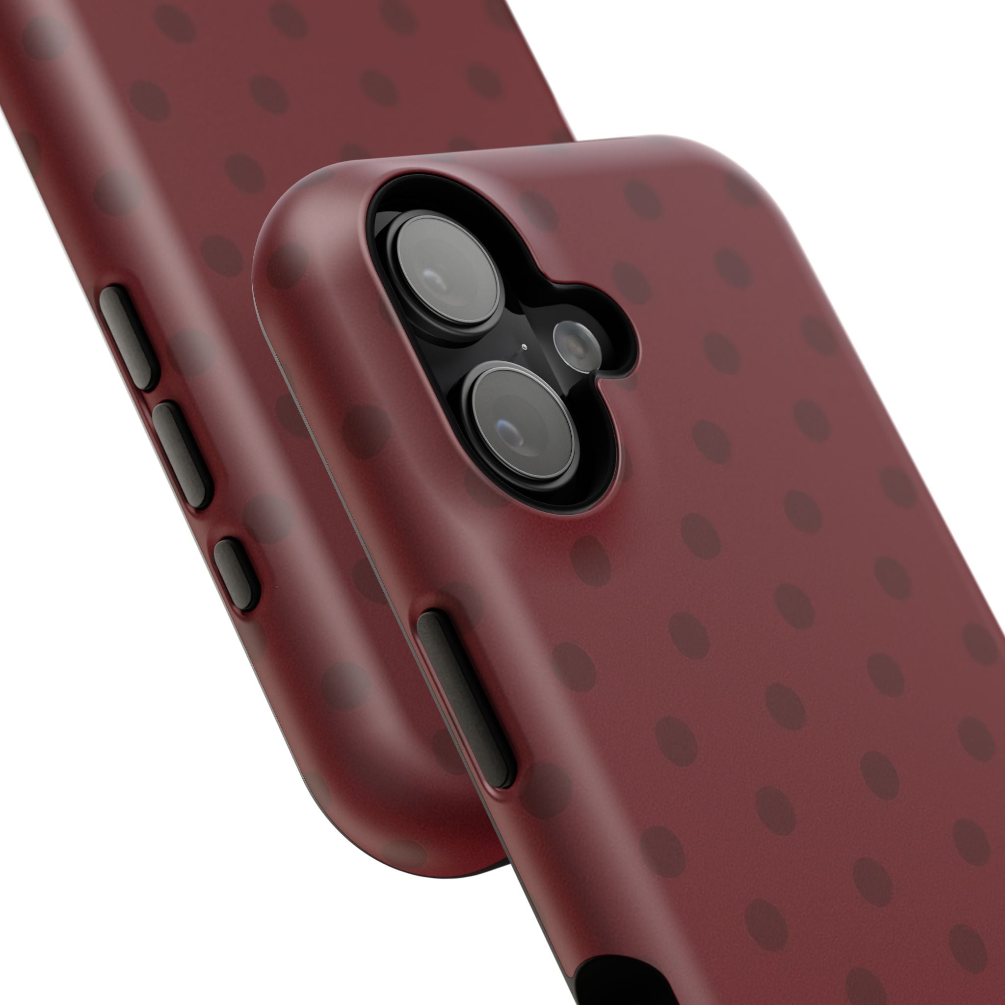 BURGUNDY POLKA-DOTS