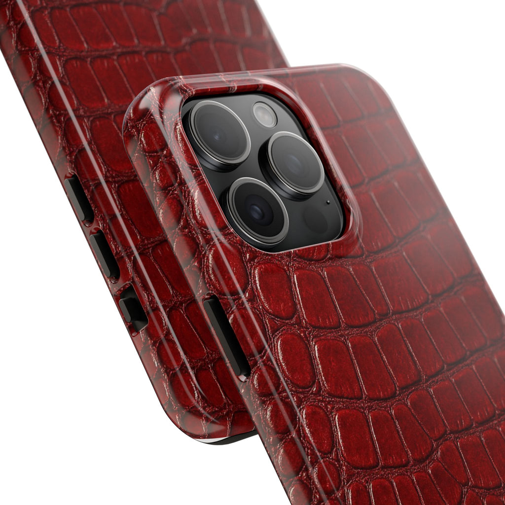 Red Crocodile Skin