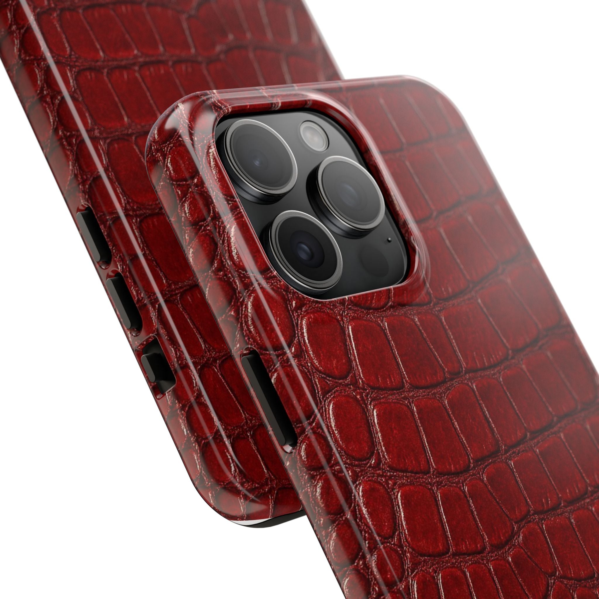Red Crocodile Skin