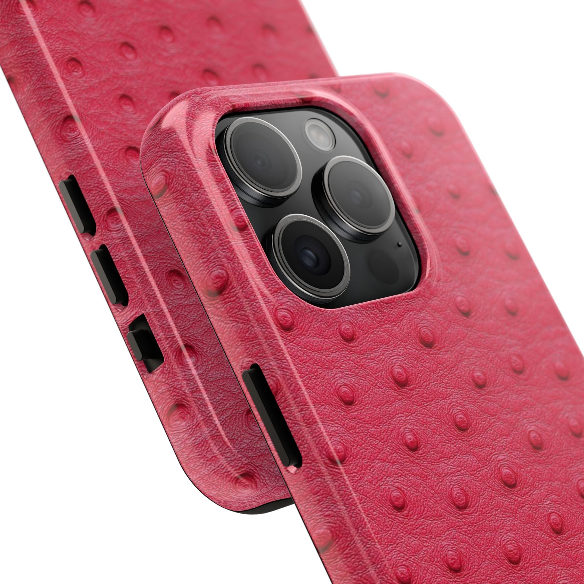 Hot Pink Ostrich Leather