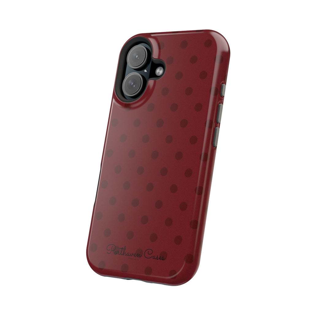BURGUNDY POLKA DOT