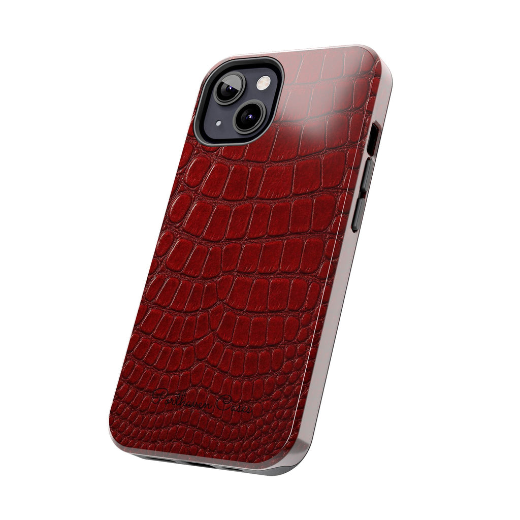 Red Crocodile Skin