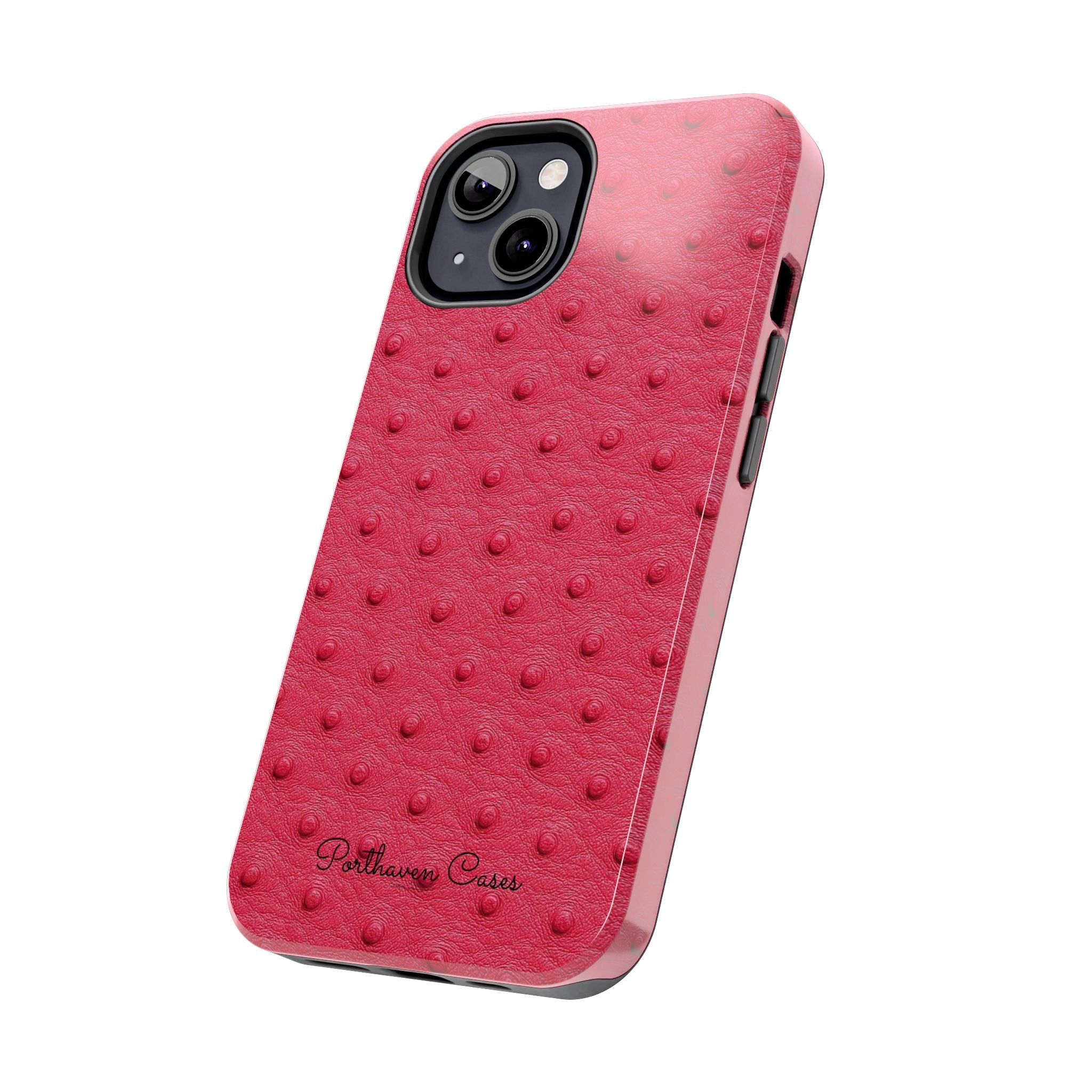 Hot Pink Ostrich Leather