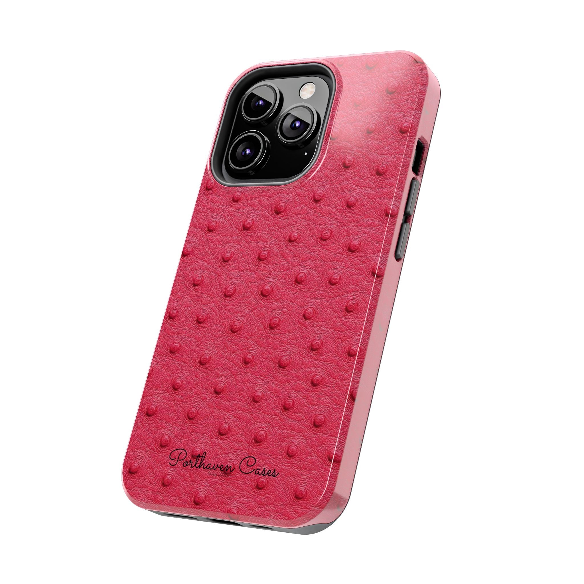 Hot Pink Ostrich Leather