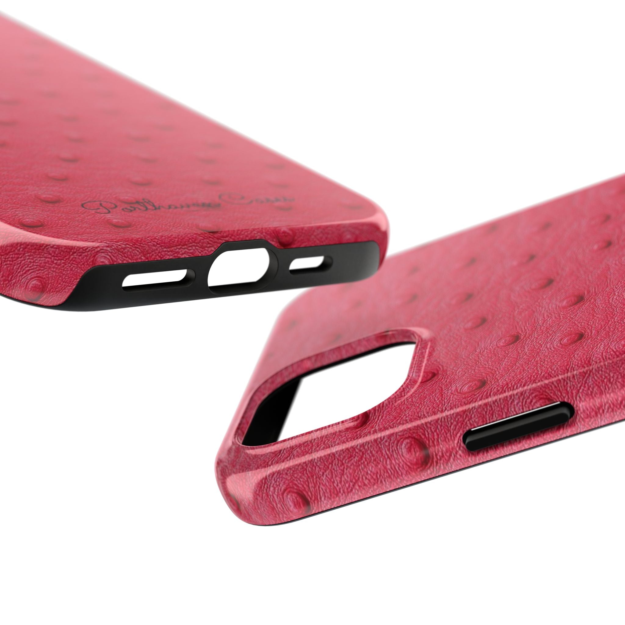 Hot Pink Ostrich Leather