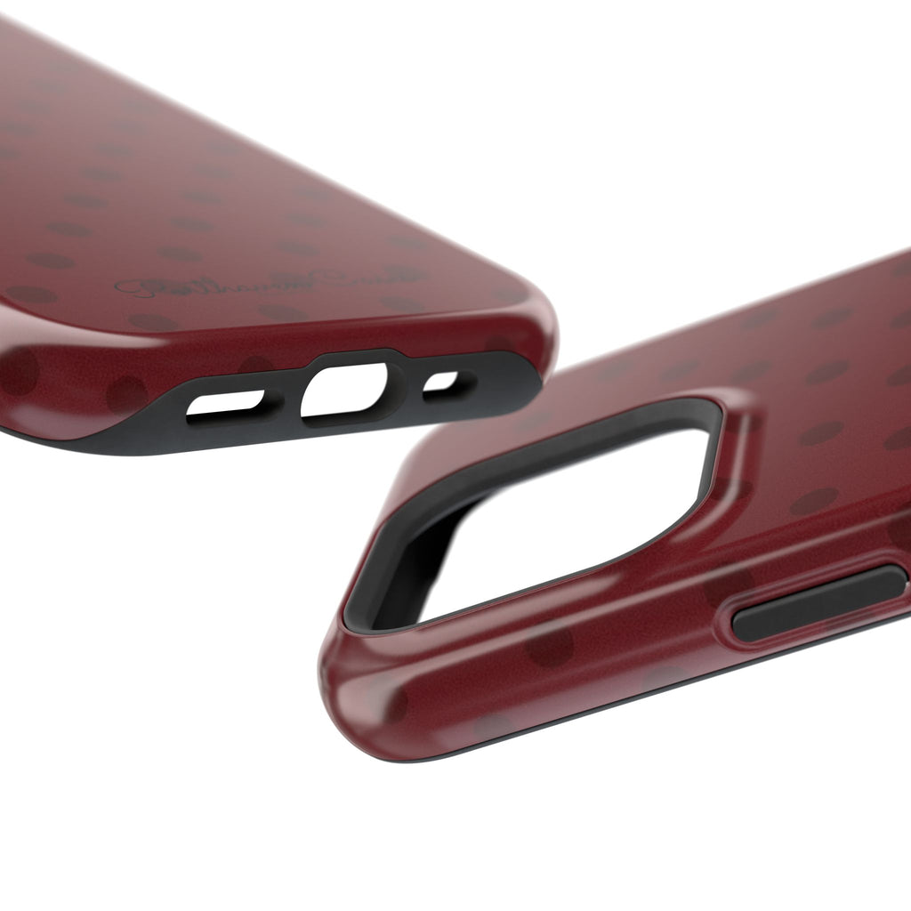 BURGUNDY POLKA-DOTS