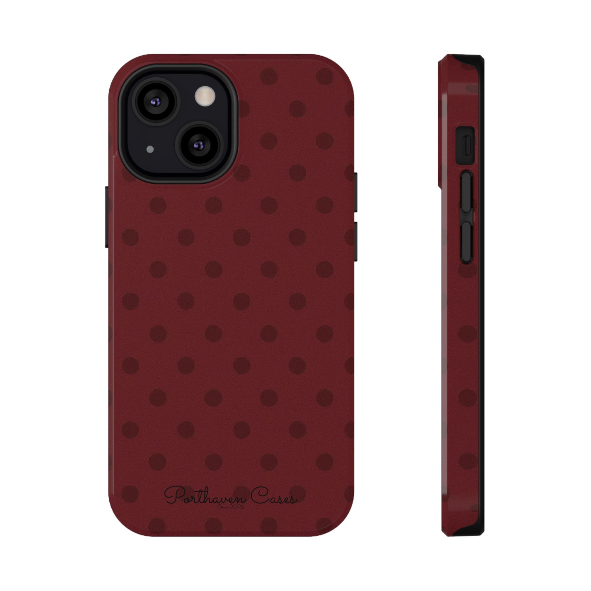 BURGUNDY POLKA-DOTS