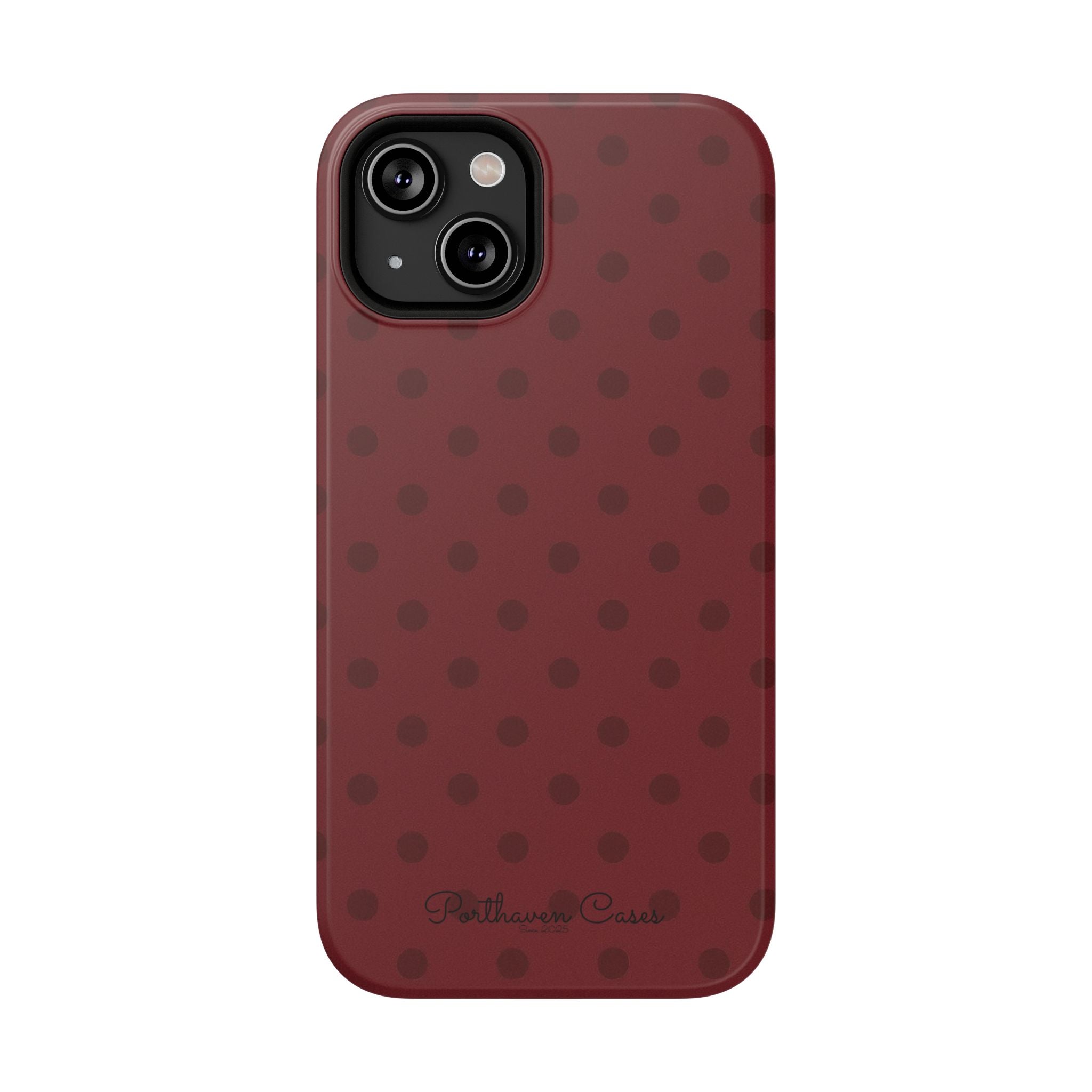 BURGUNDY POLKA-DOTS