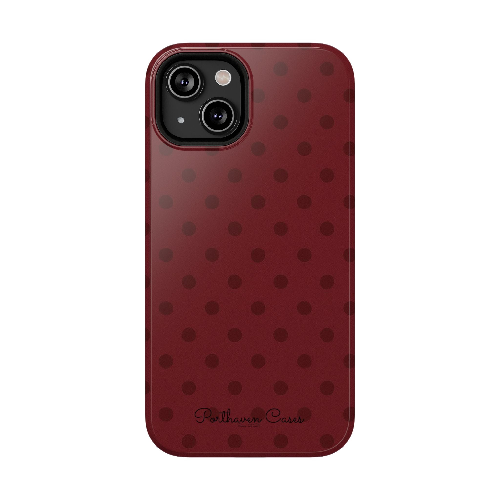 BURGUNDY POLKA-DOTS