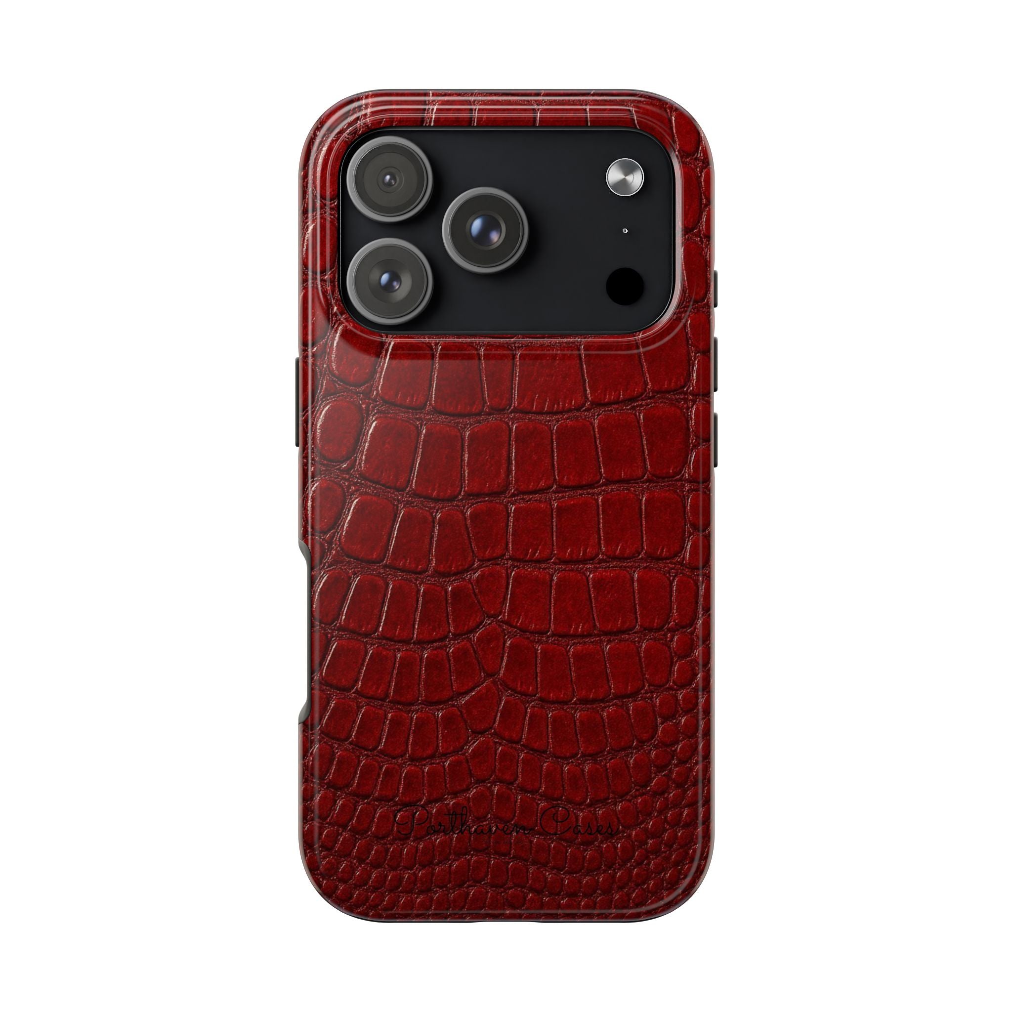 Red Crocodile Skin