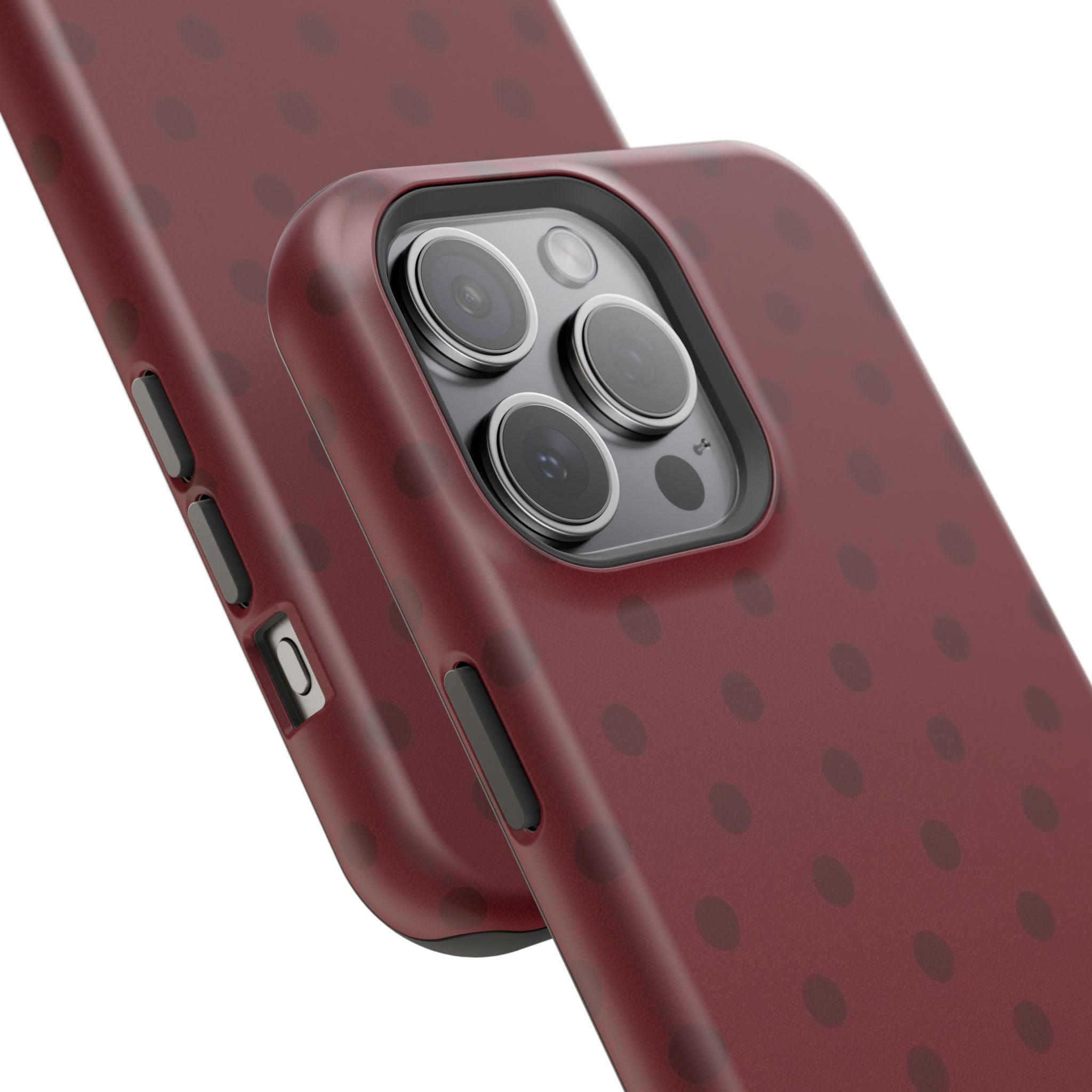 BURGUNDY POLKA-DOTS