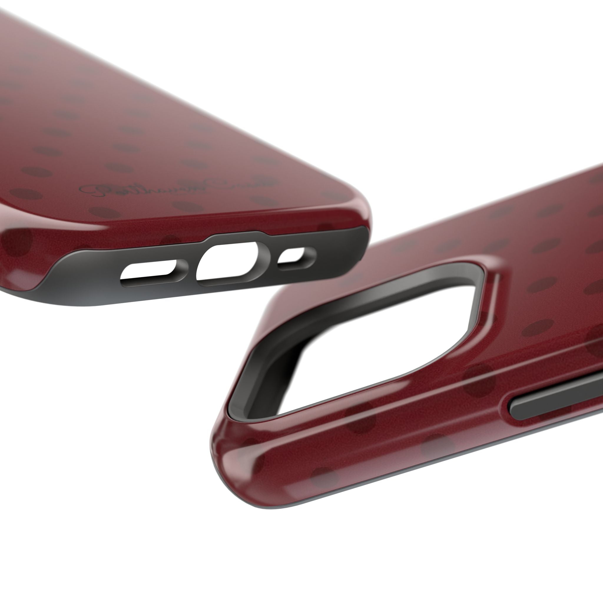 BURGUNDY POLKA-DOTS