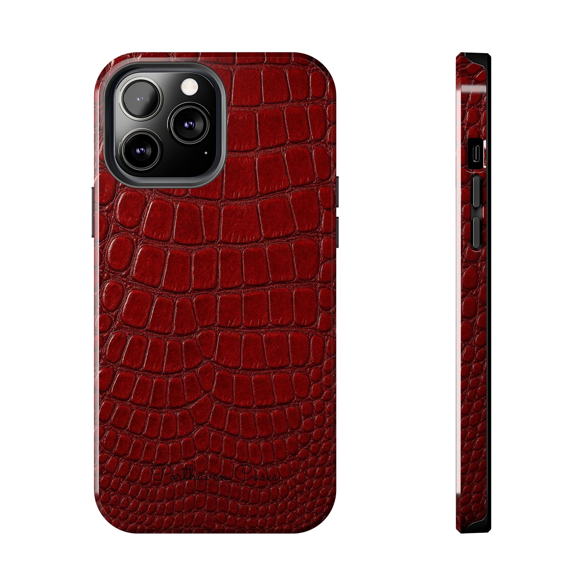 Red Crocodile Skin