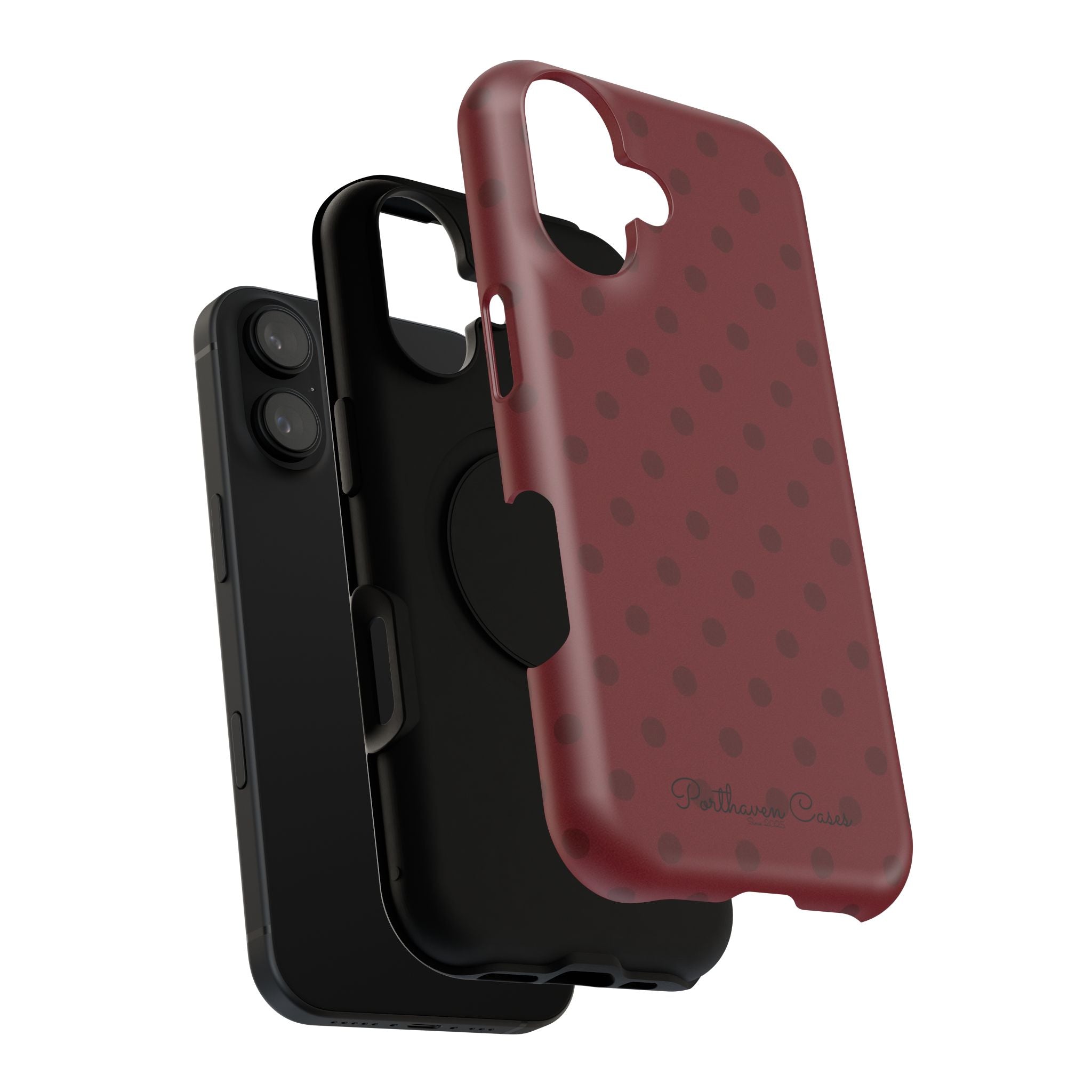 BURGUNDY POLKA-DOTS