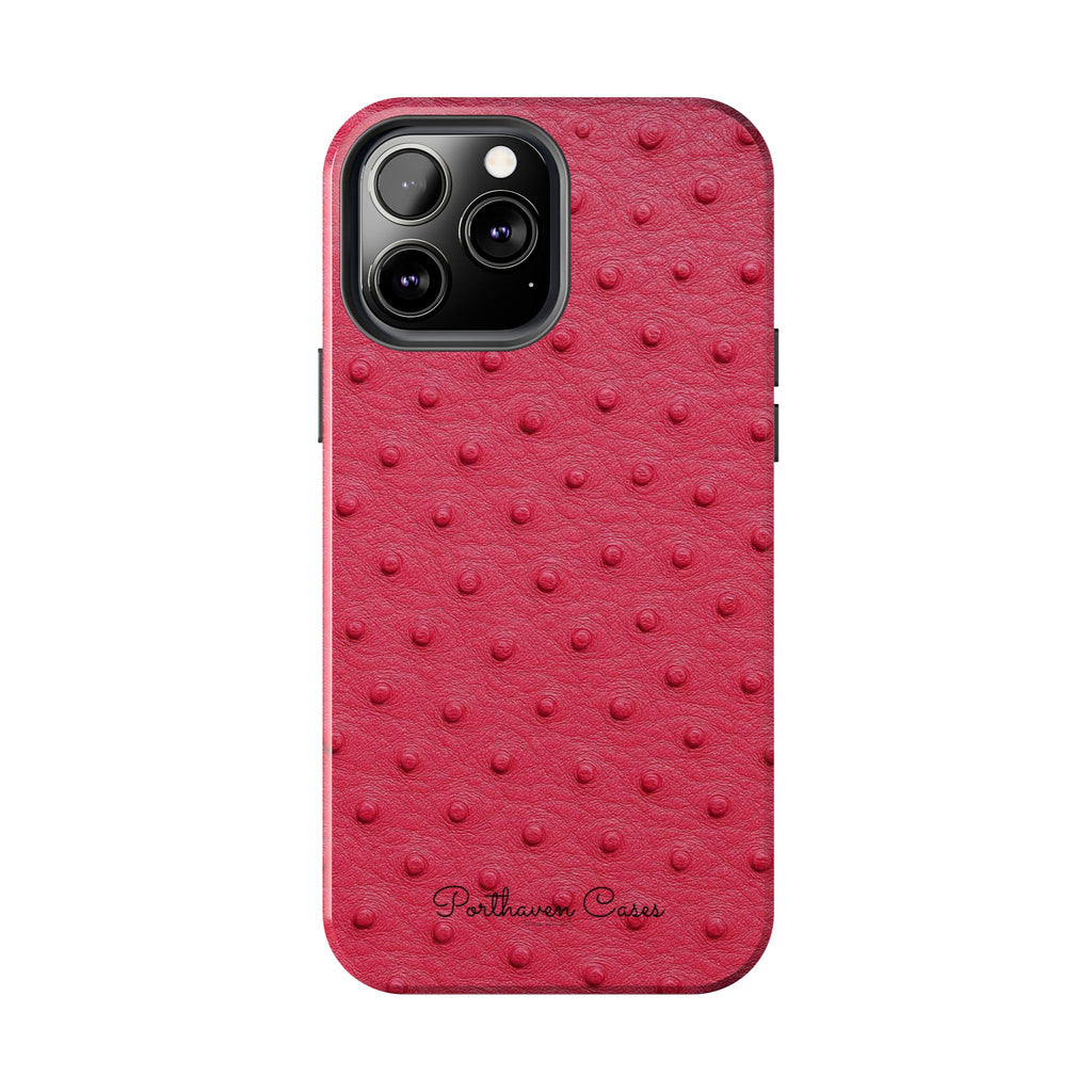 Hot Pink Ostrich Leather