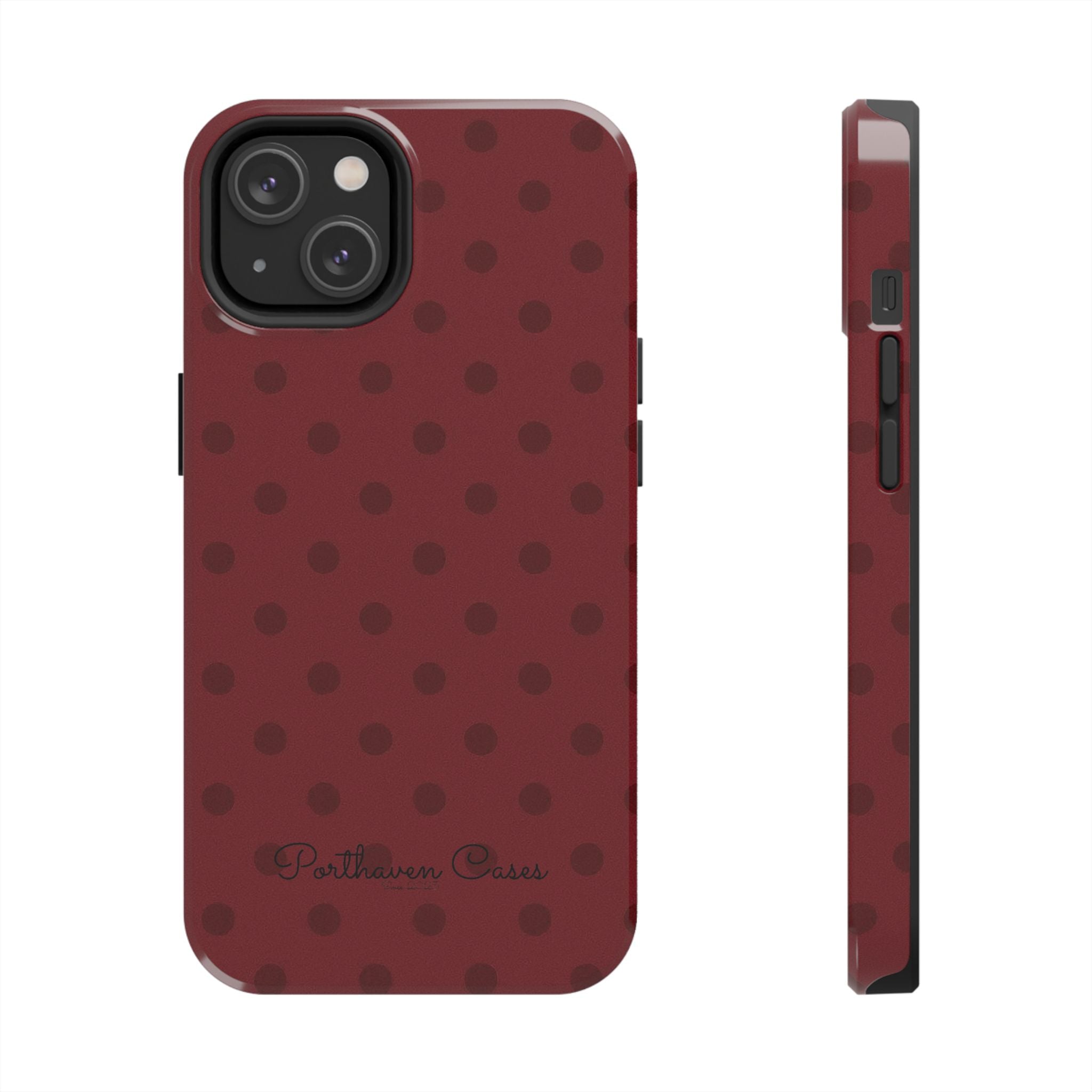 BURGUNDY POLKA DOTS