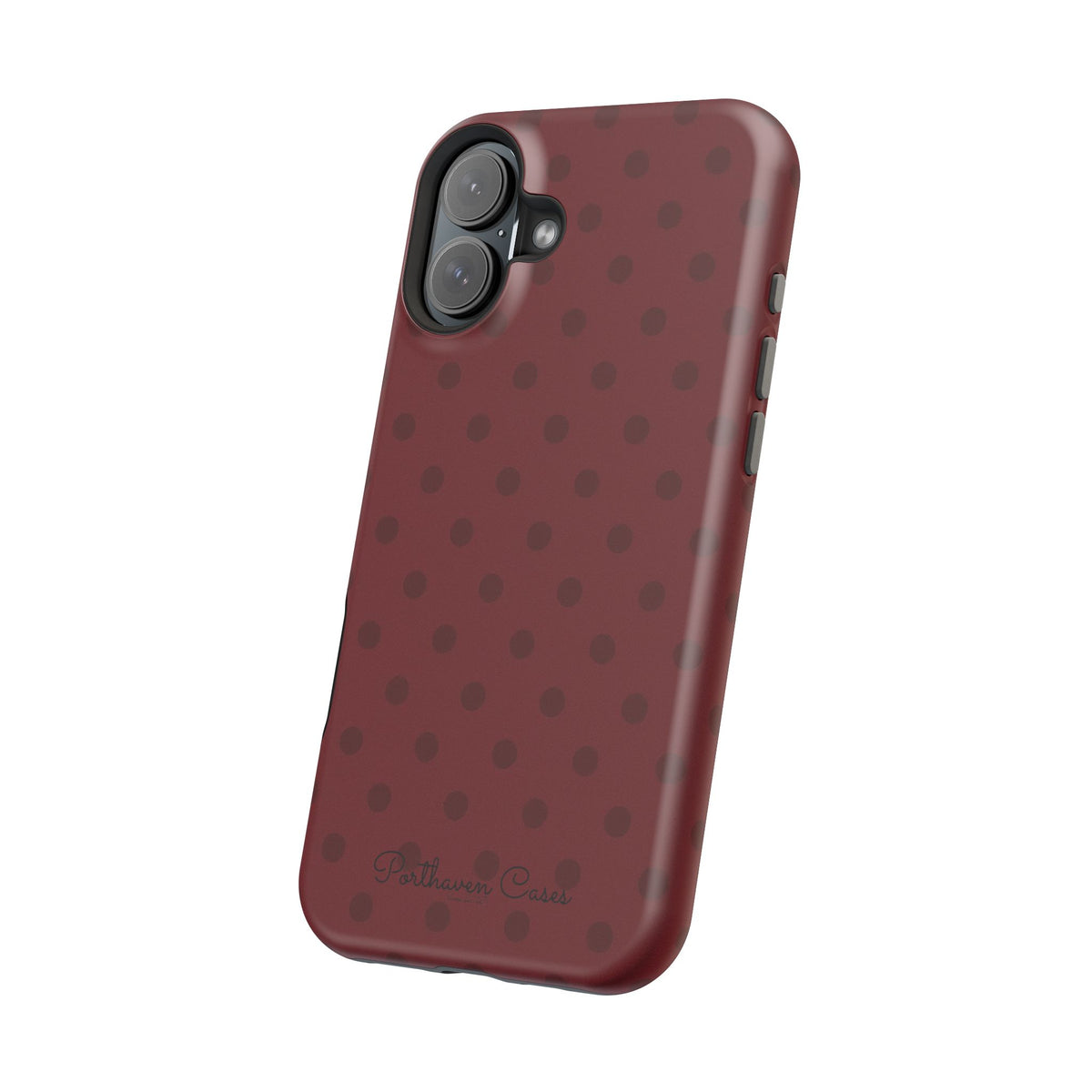 BURGUNDY POLKA DOT