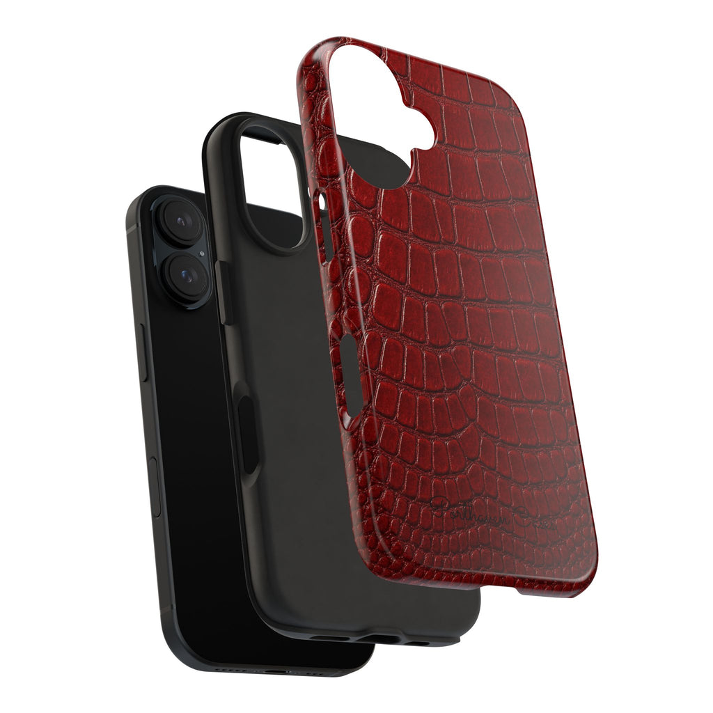Red Crocodile Skin