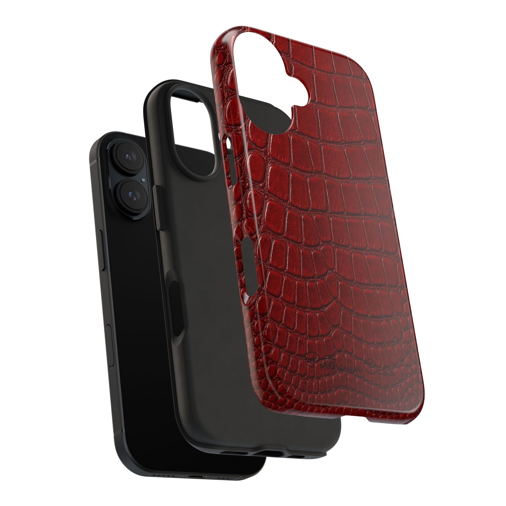 Red Crocodile Skin