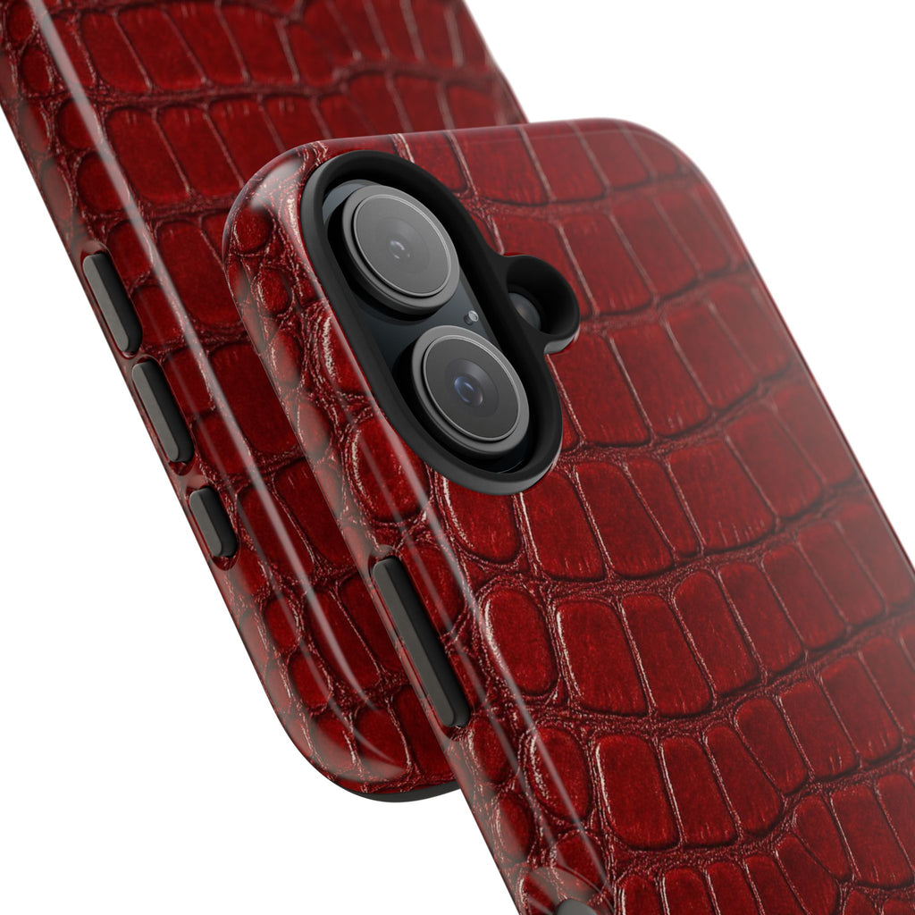 Red Crocodile Skin