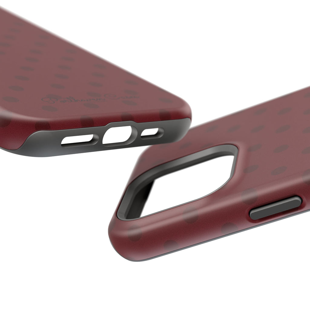 BURGUNDY POLKA-DOTS