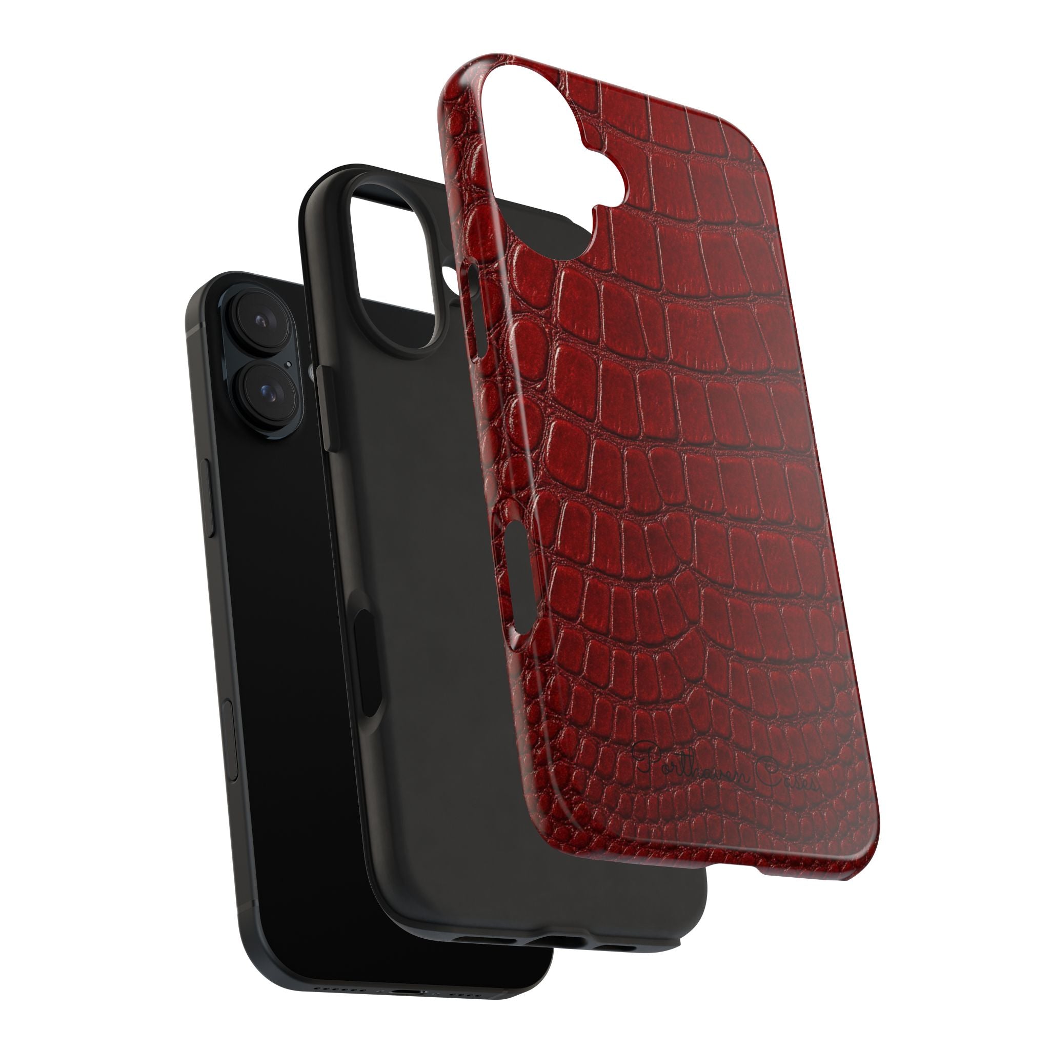 Red Crocodile Skin