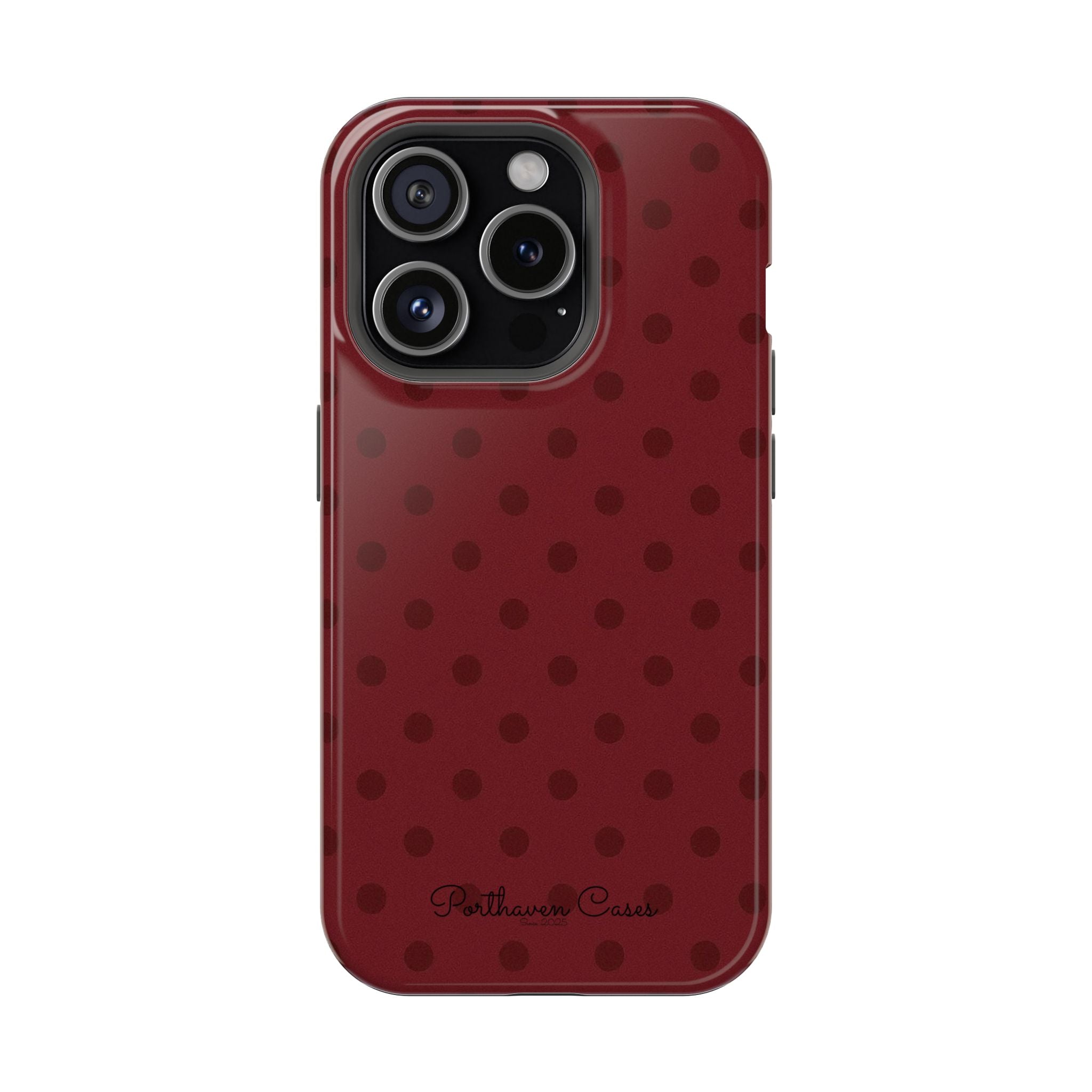 BURGUNDY POLKA-DOTS