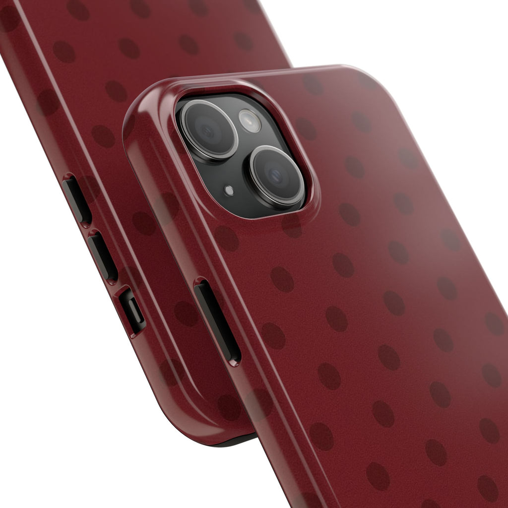 BURGUNDY POLKA DOTS