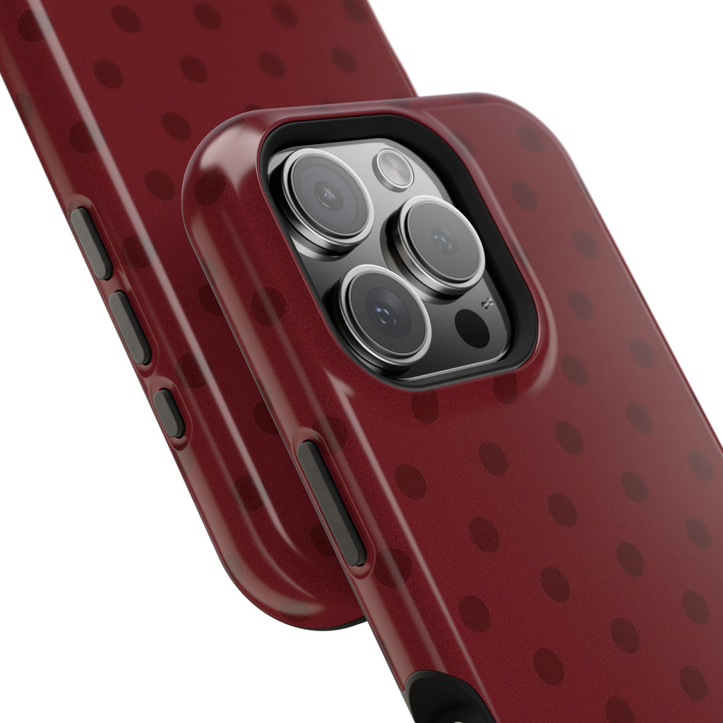 BURGUNDY POLKA DOT