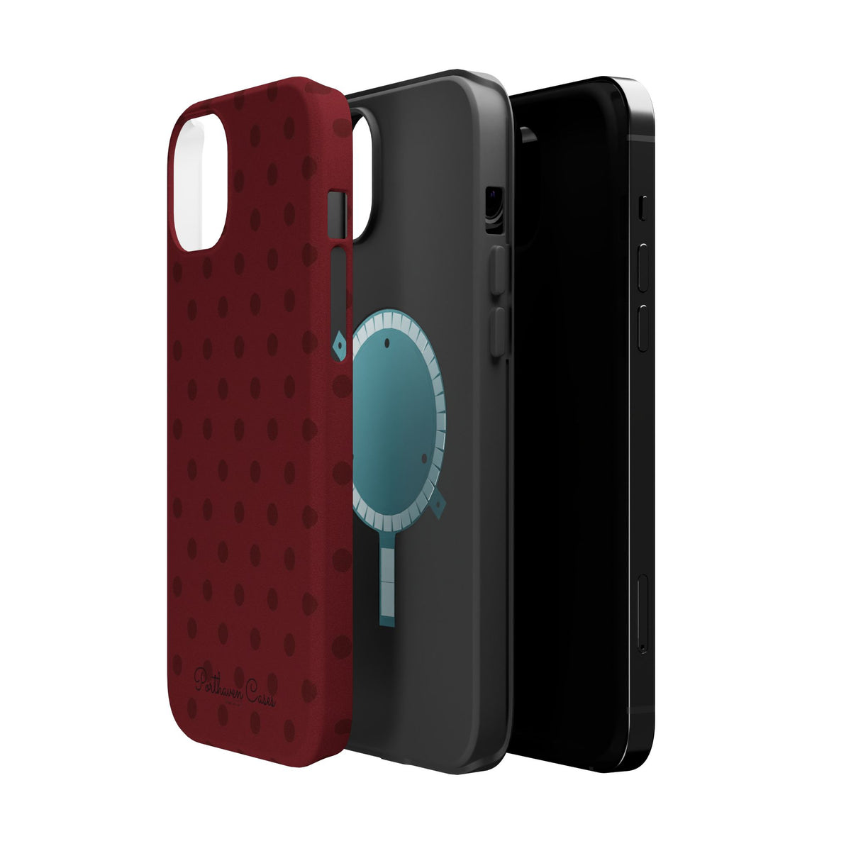 BURGUNDY POLKA DOT