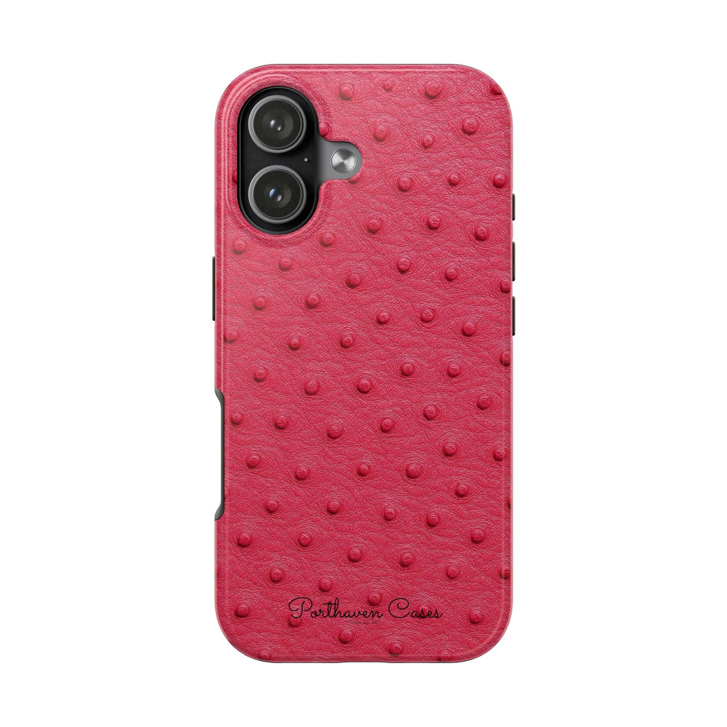 Hot Pink Ostrich Leather