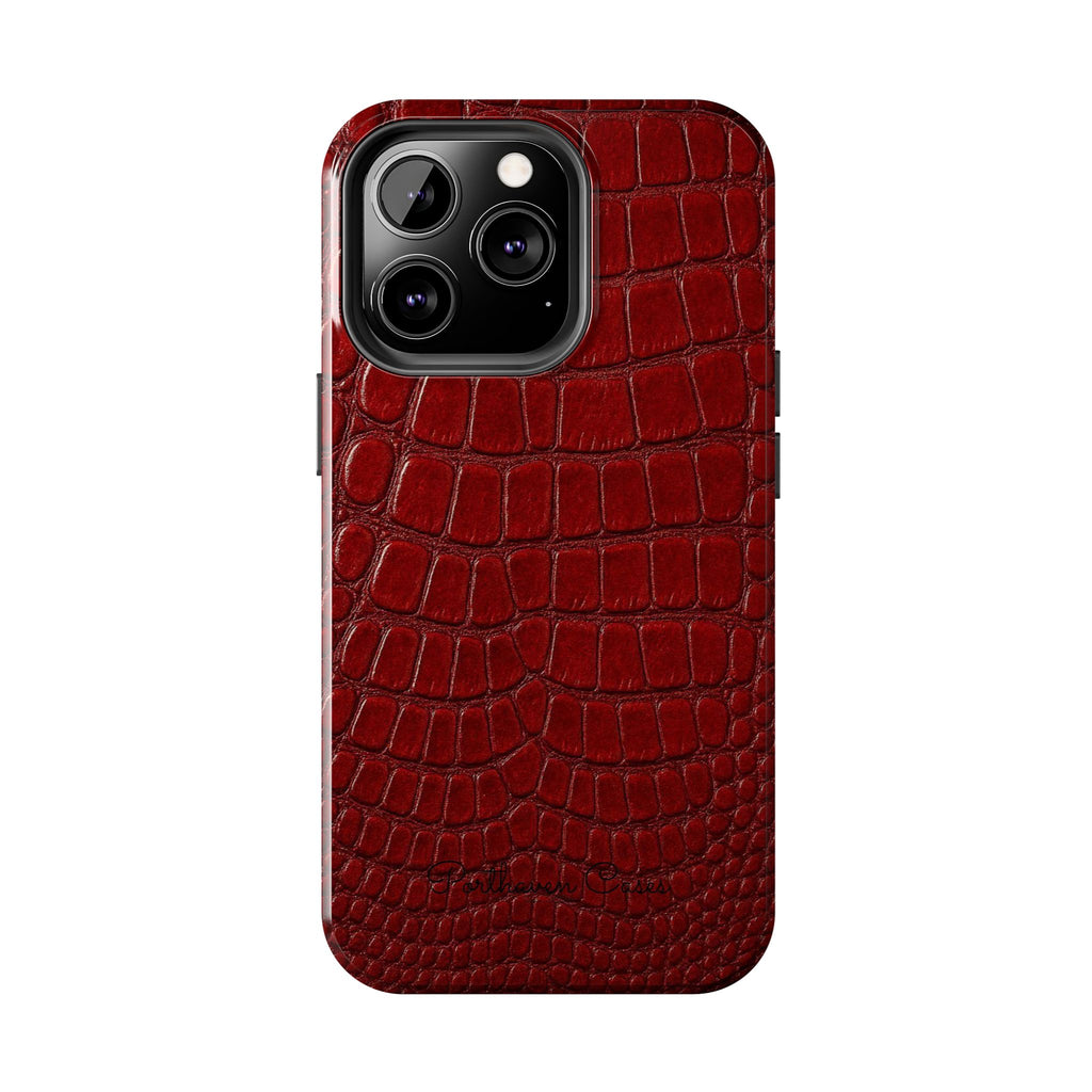 Red Crocodile Skin
