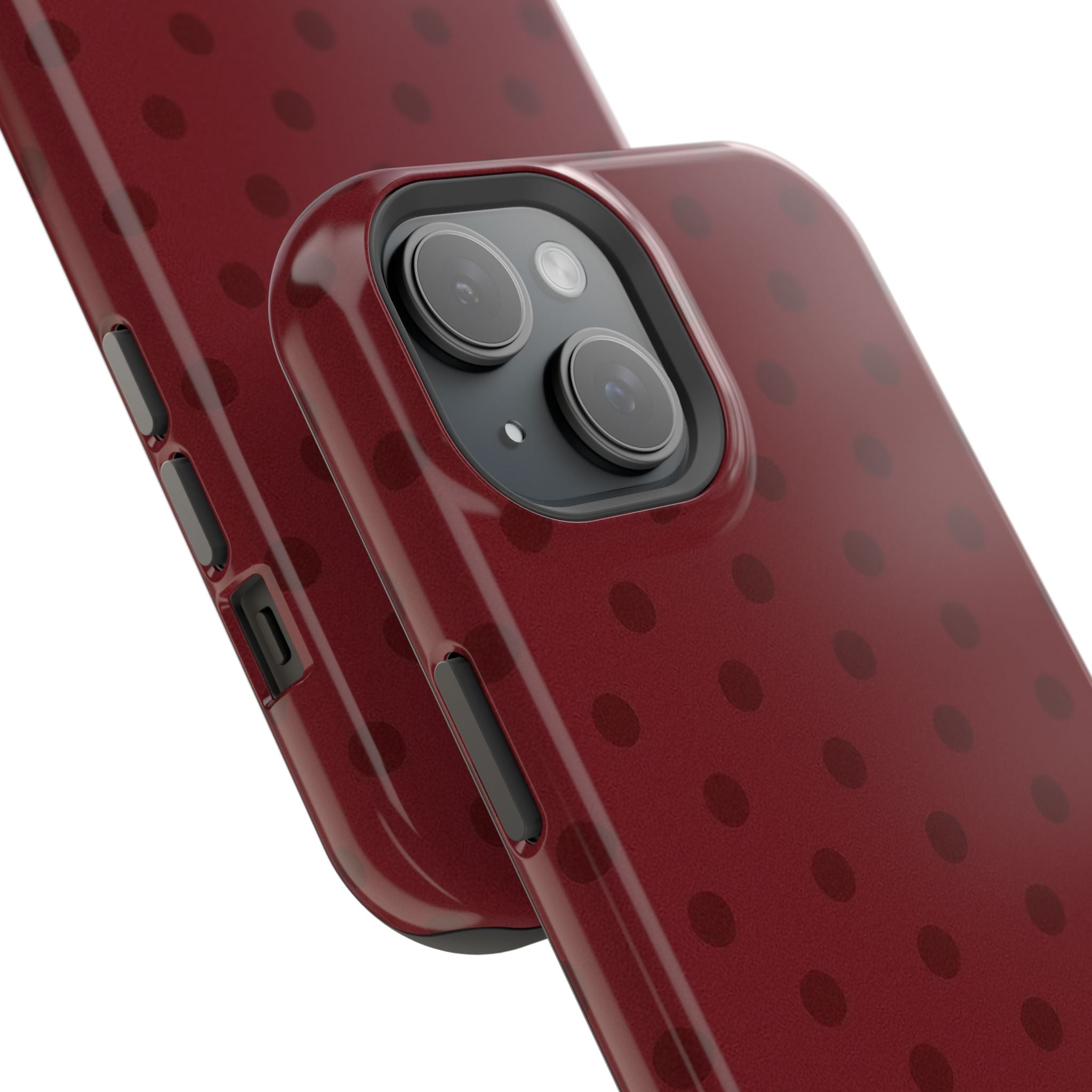 BURGUNDY POLKA-DOTS