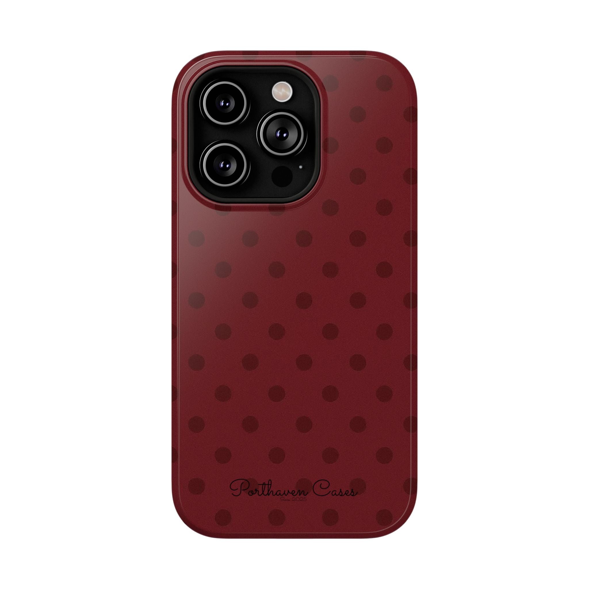BURGUNDY POLKA-DOTS
