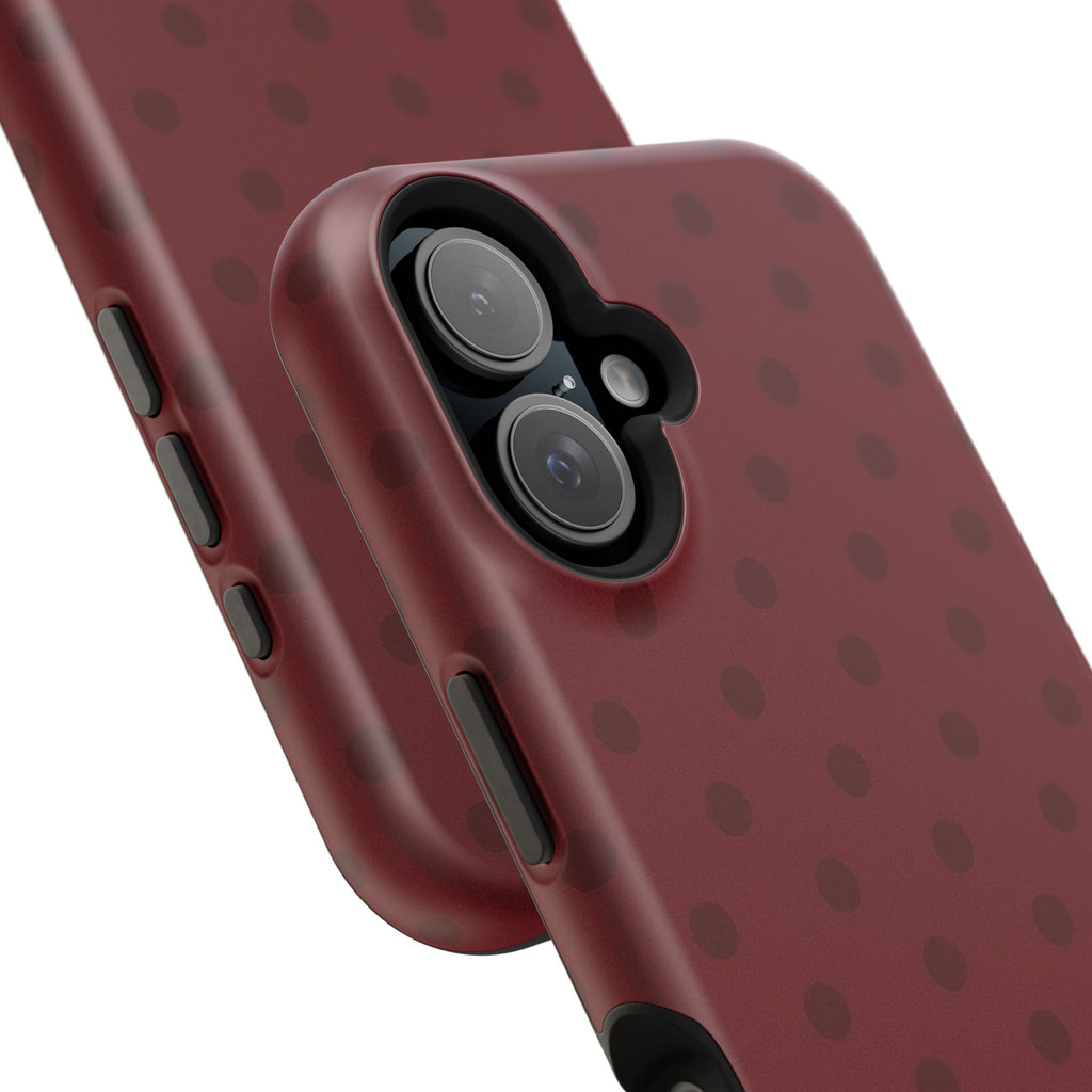 BURGUNDY POLKA-DOTS