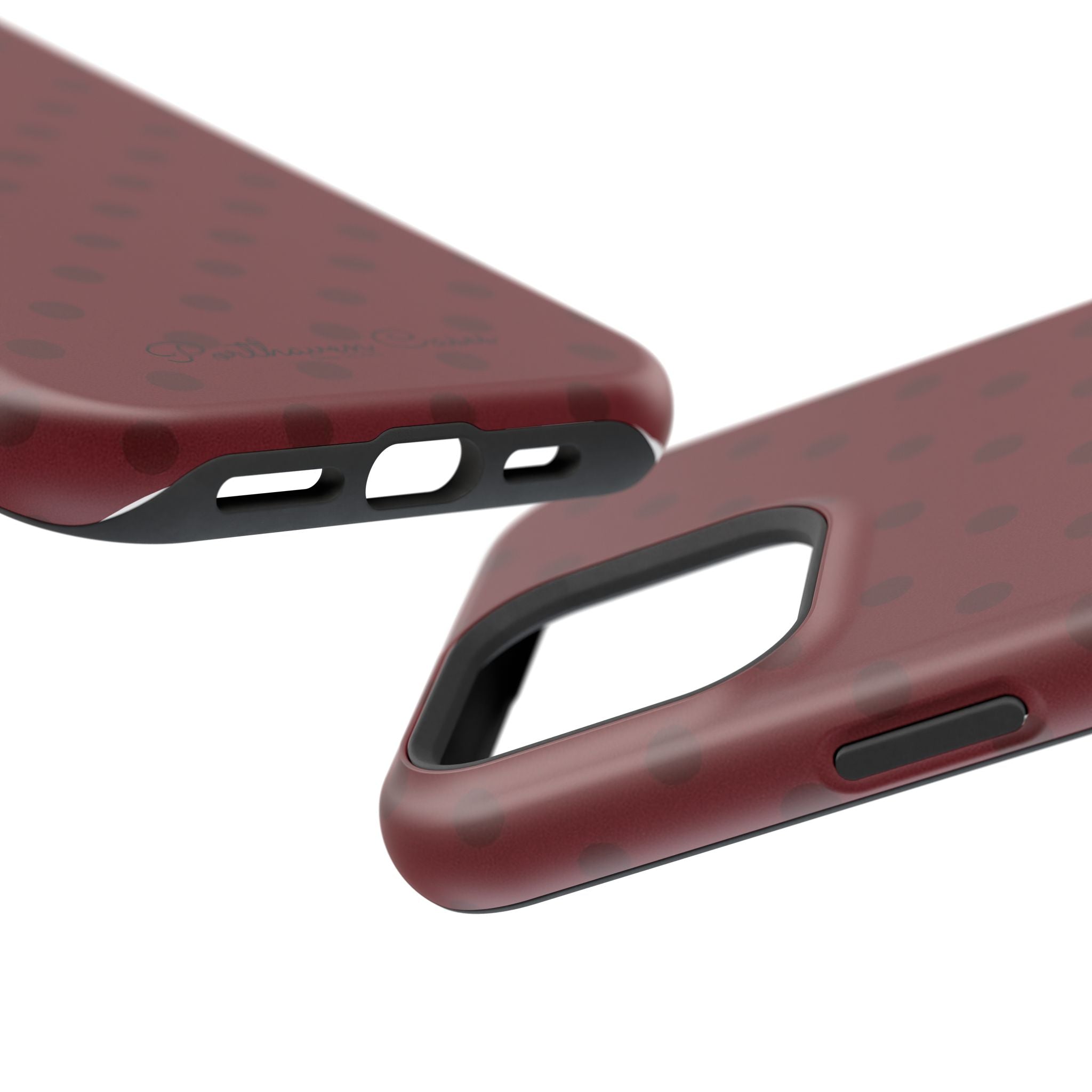 BURGUNDY POLKA-DOTS