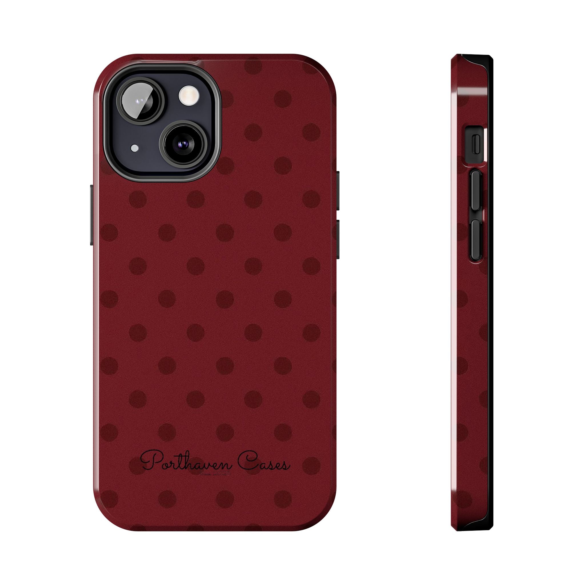 BURGUNDY POLKA DOTS