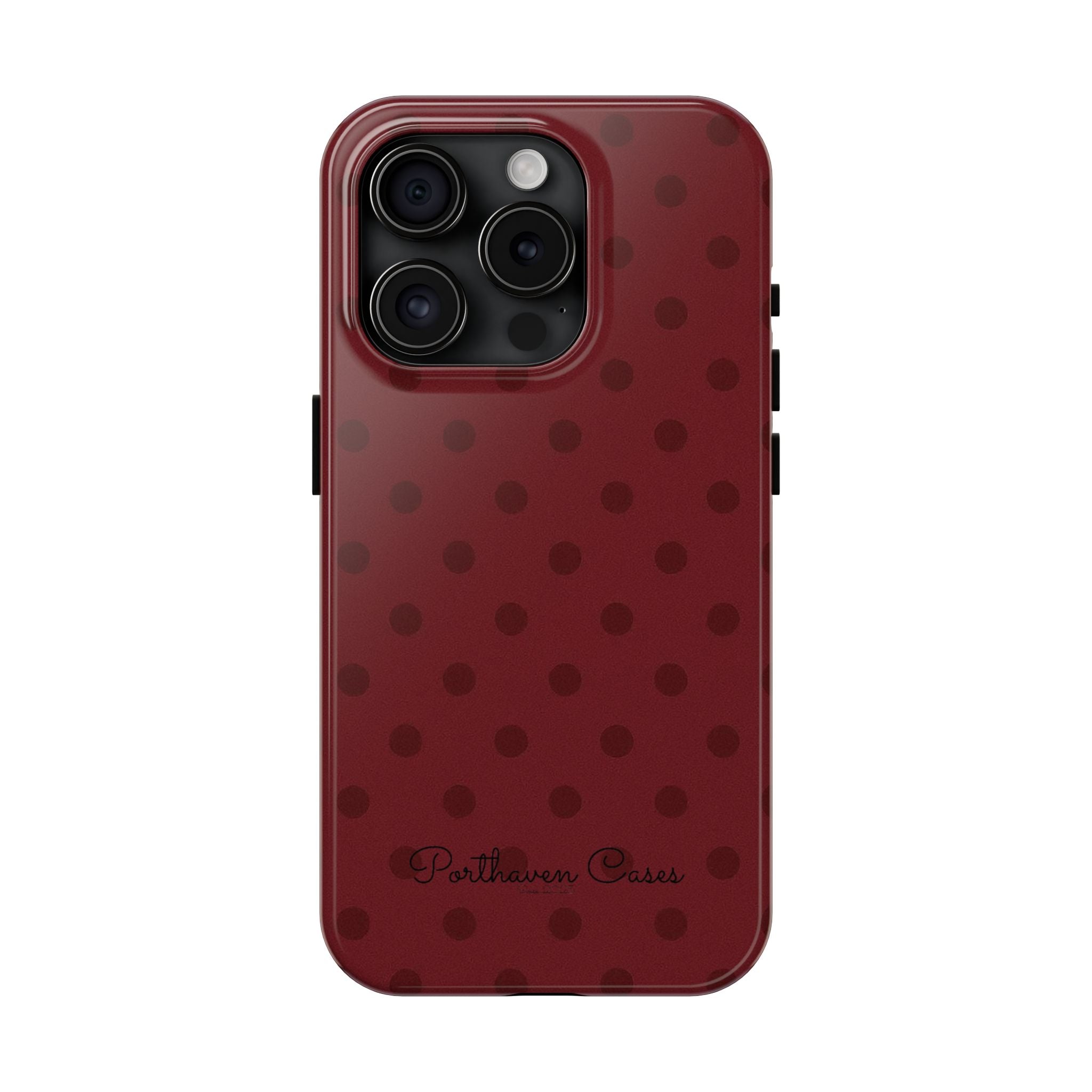 BURGUNDY POLKA DOTS