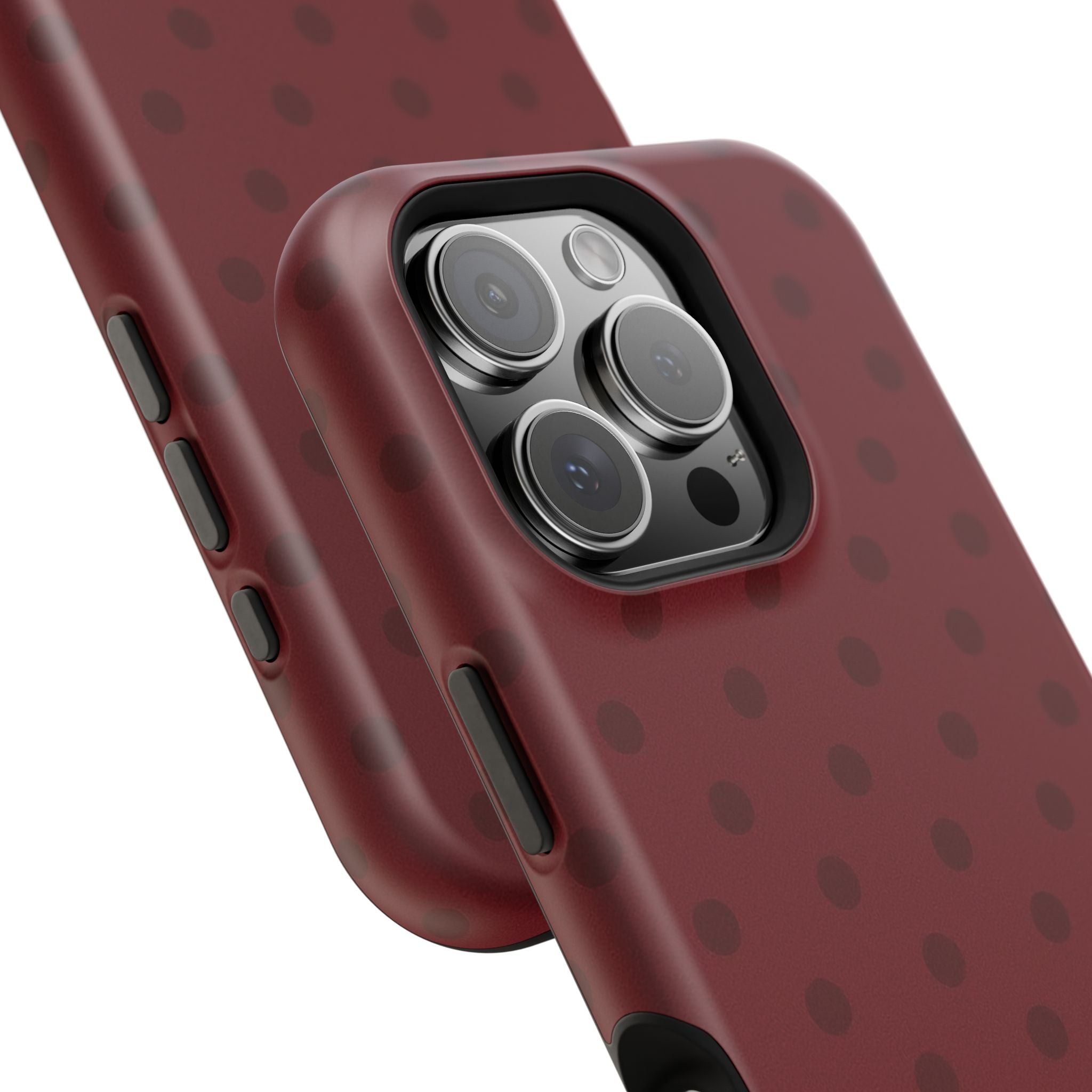 BURGUNDY POLKA-DOTS