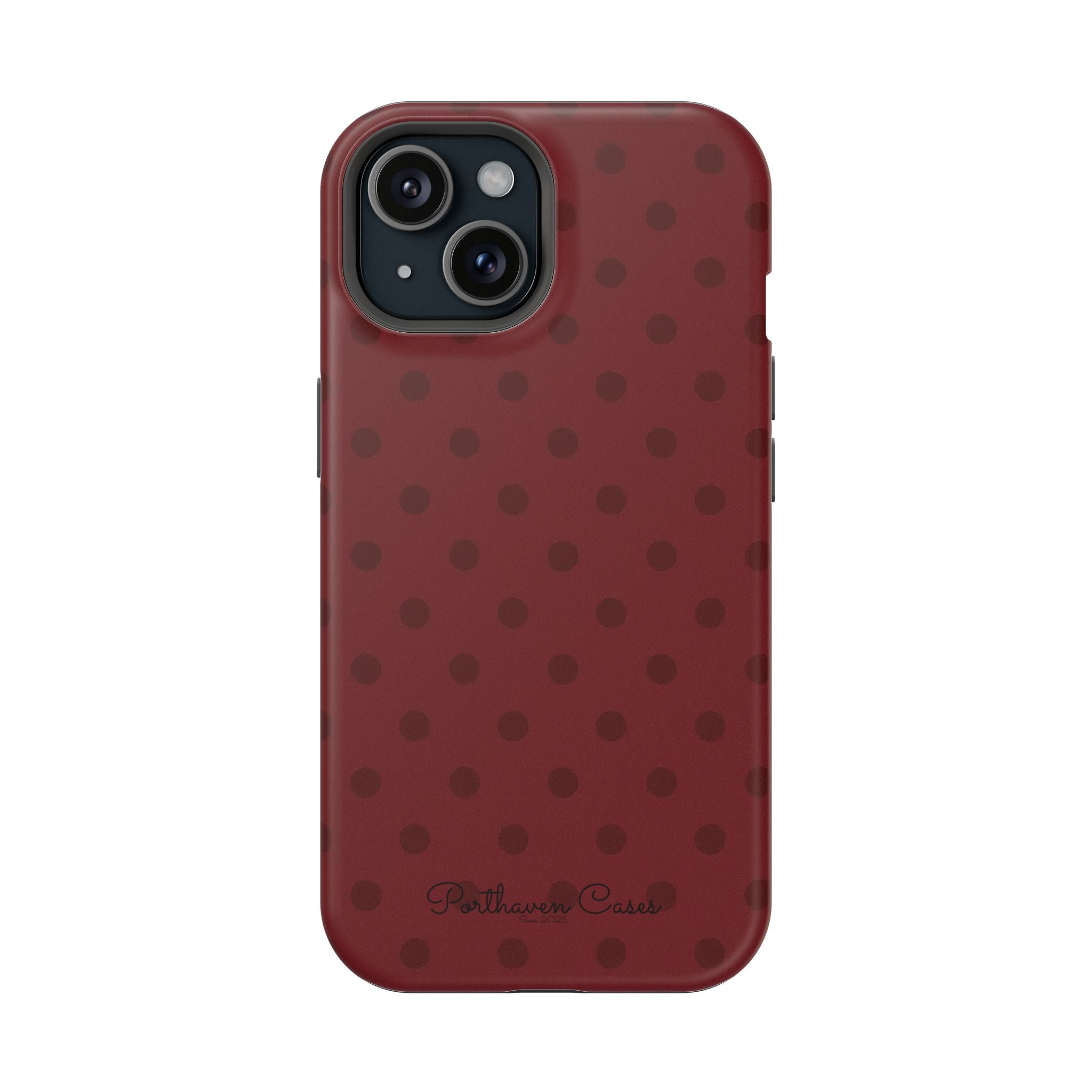 BURGUNDY POLKA-DOTS