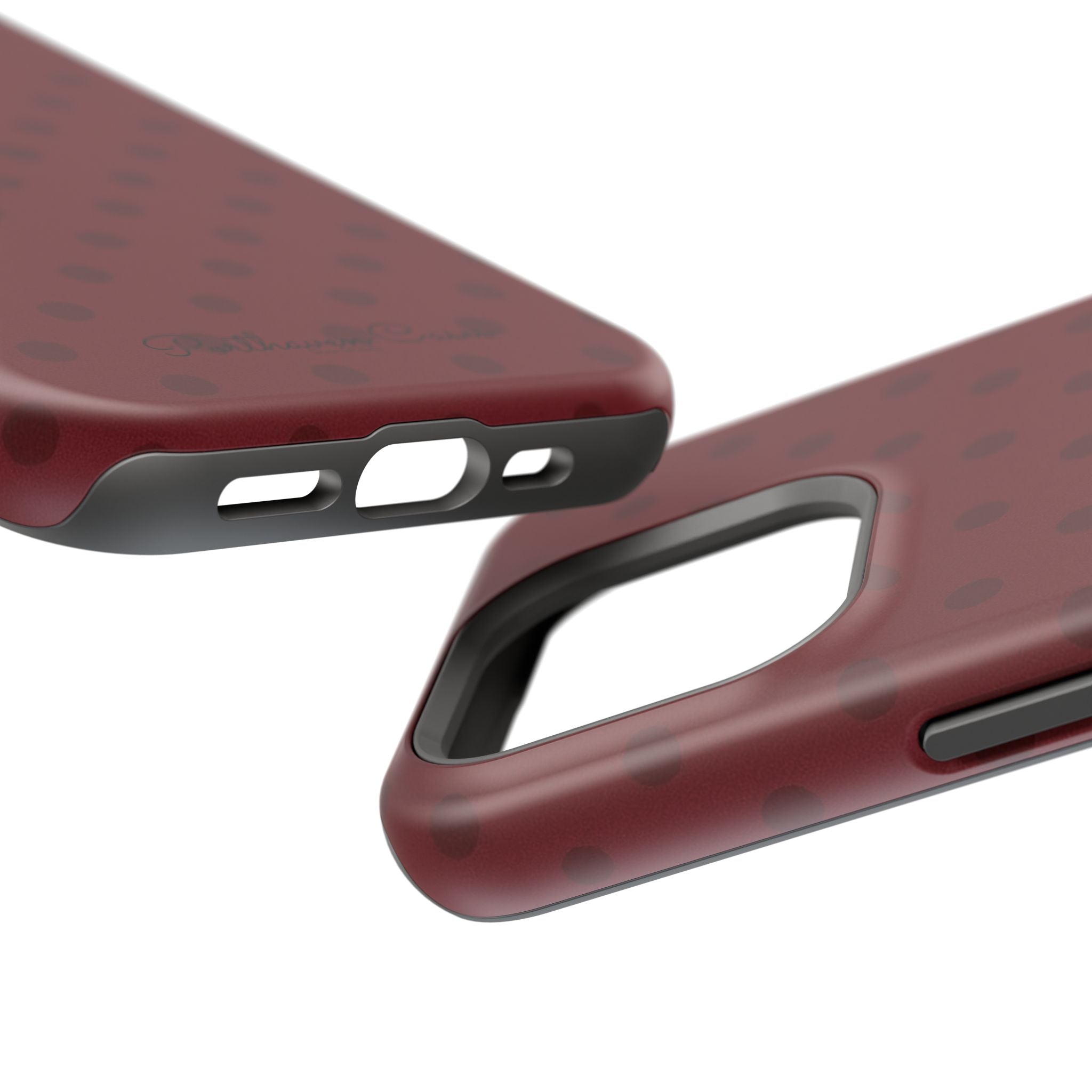 BURGUNDY POLKA-DOTS
