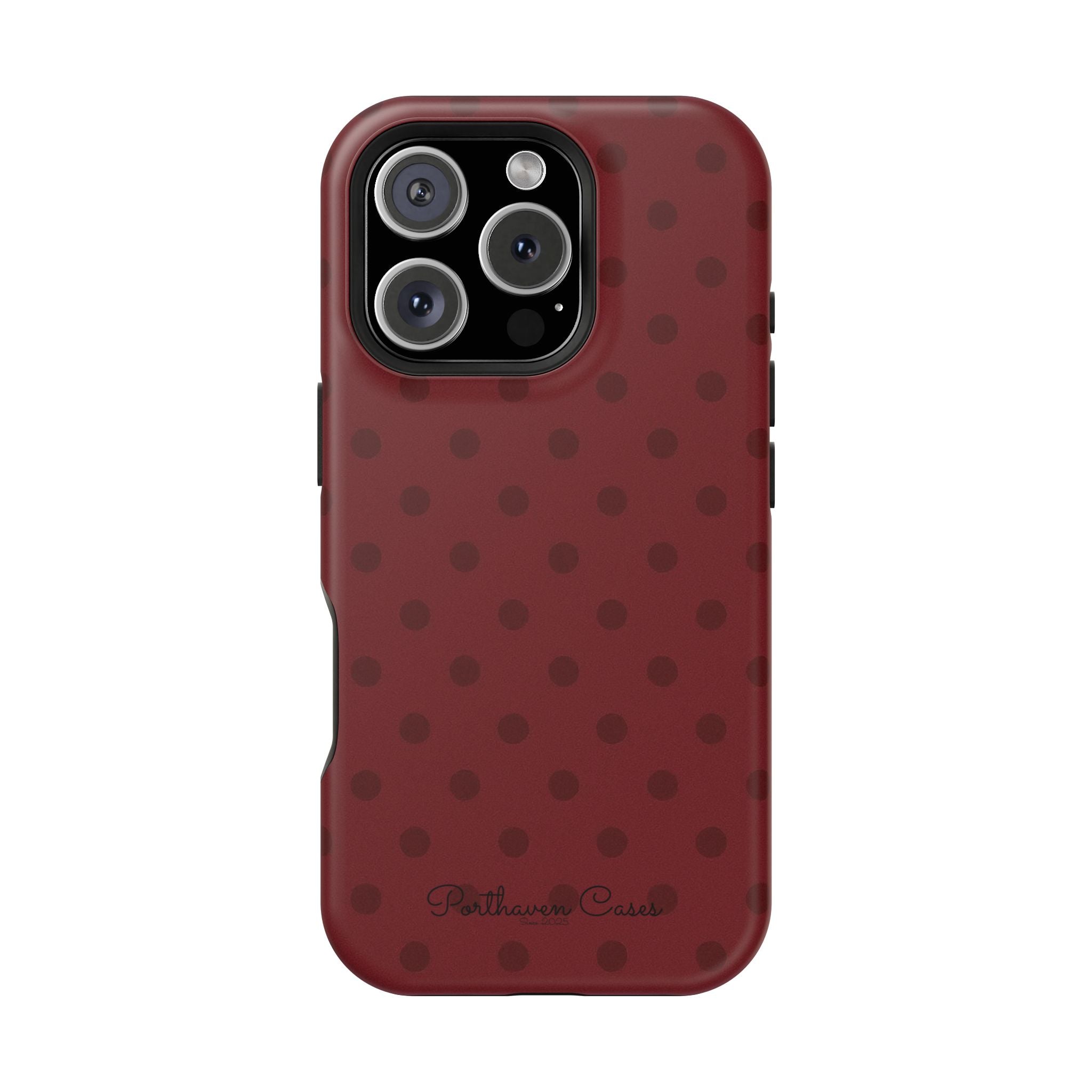 BURGUNDY POLKA-DOTS