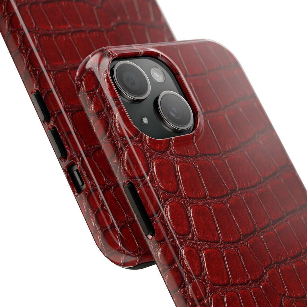 Red Crocodile Skin
